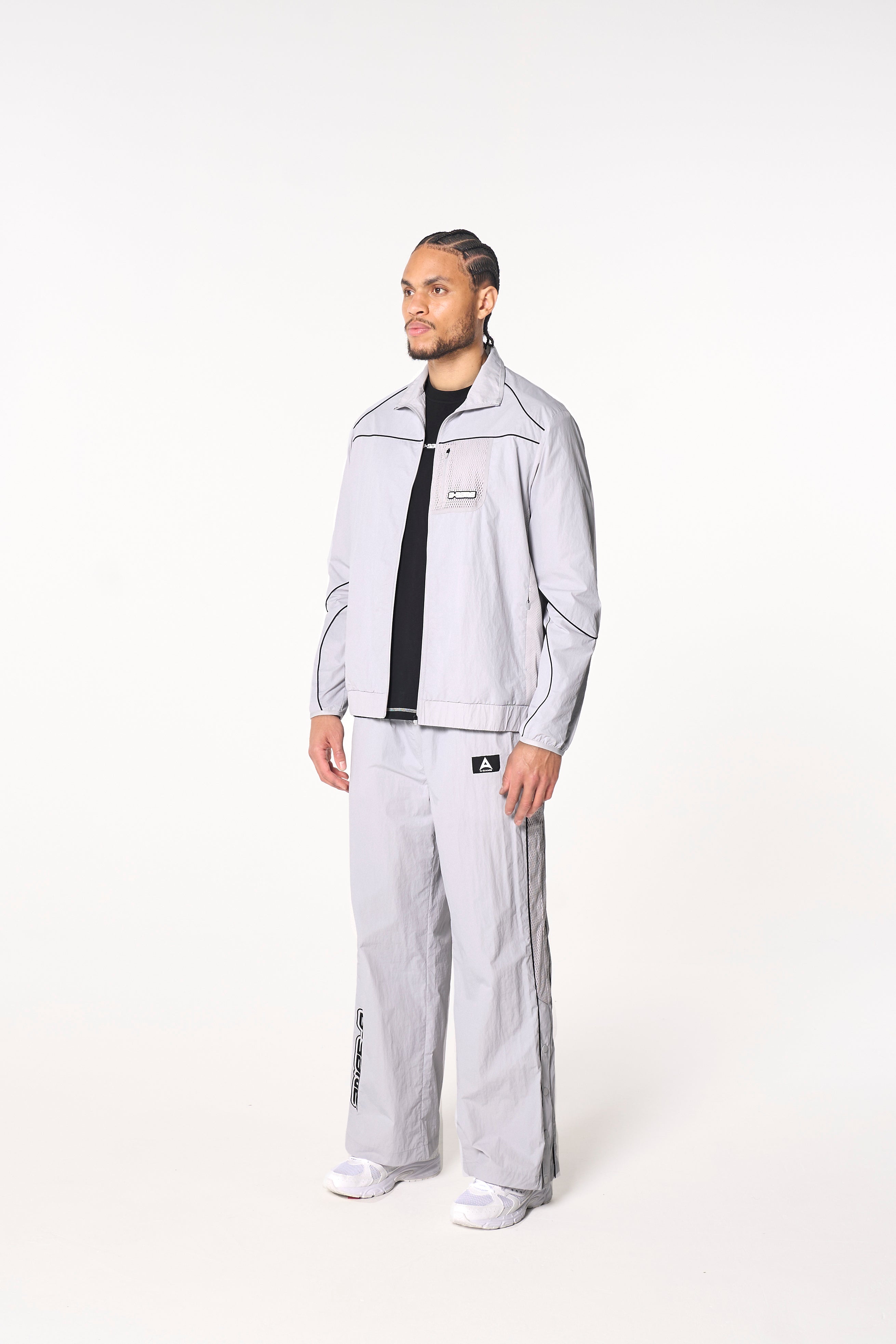 Men's Woven Tech Popper Pants - Grey