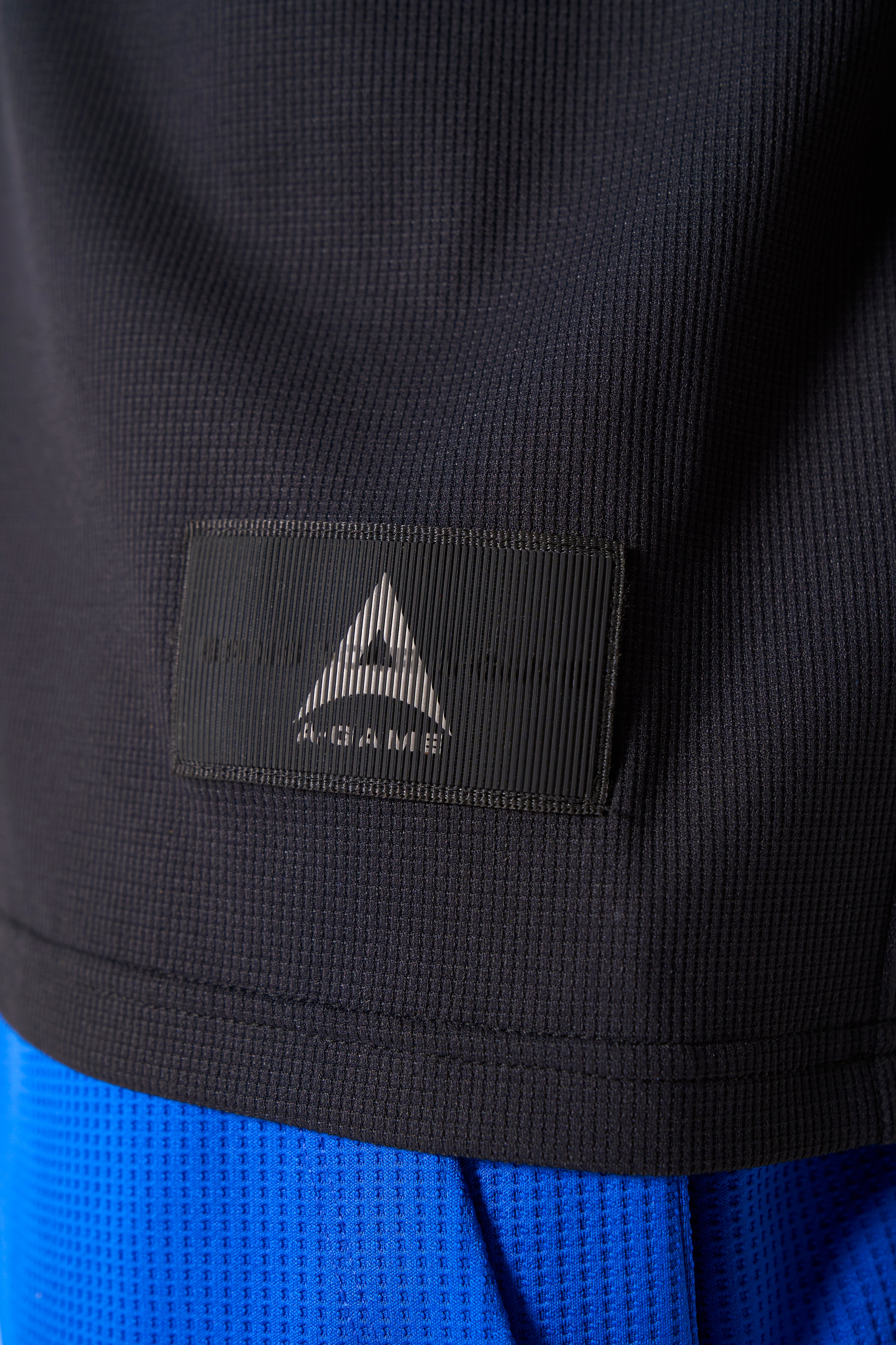 MENS LIFEWEAR WAFFLE TECH T-SHIRT - BLACK