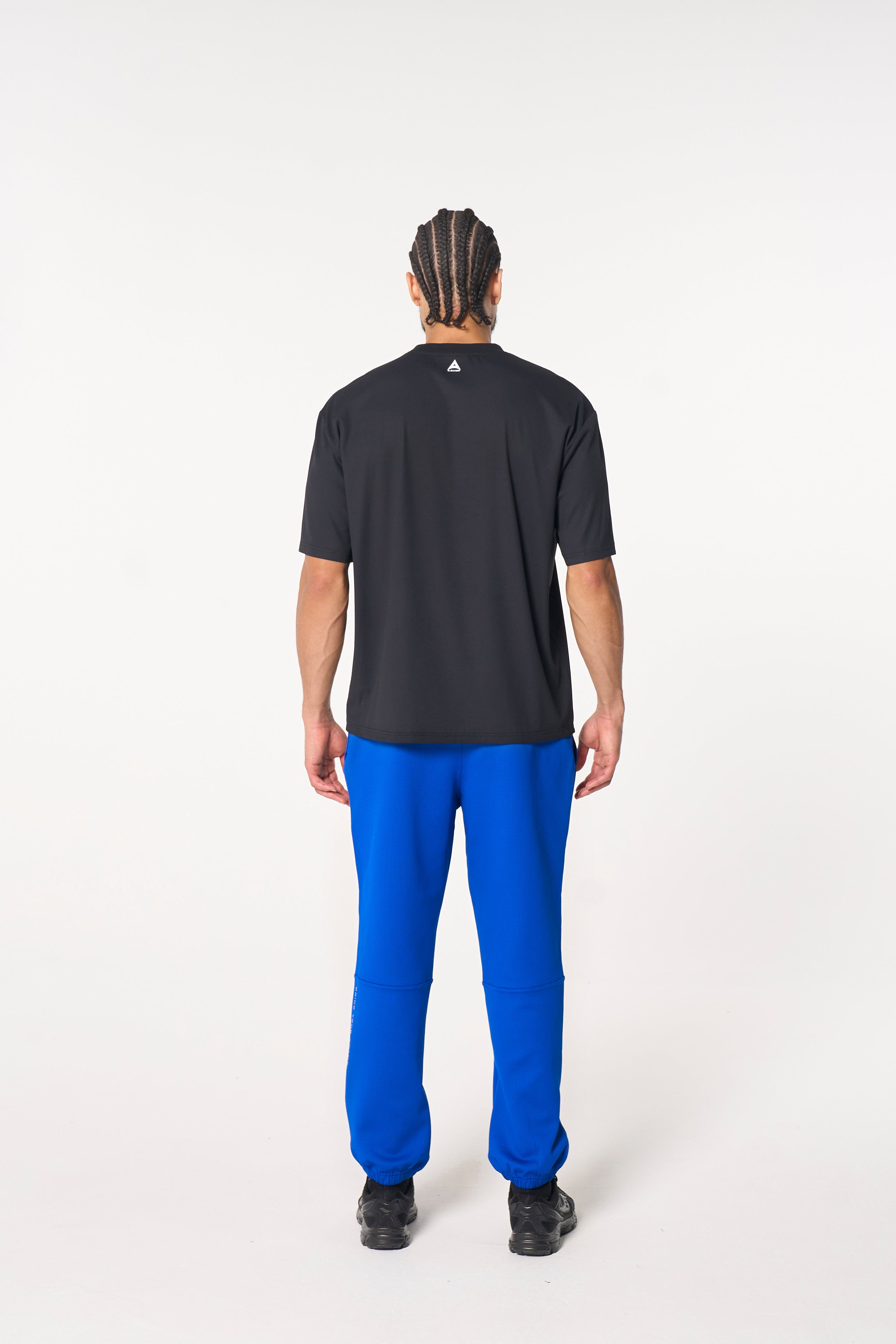 MENS LIFEWEAR WAFFLE TECH T-SHIRT - BLACK