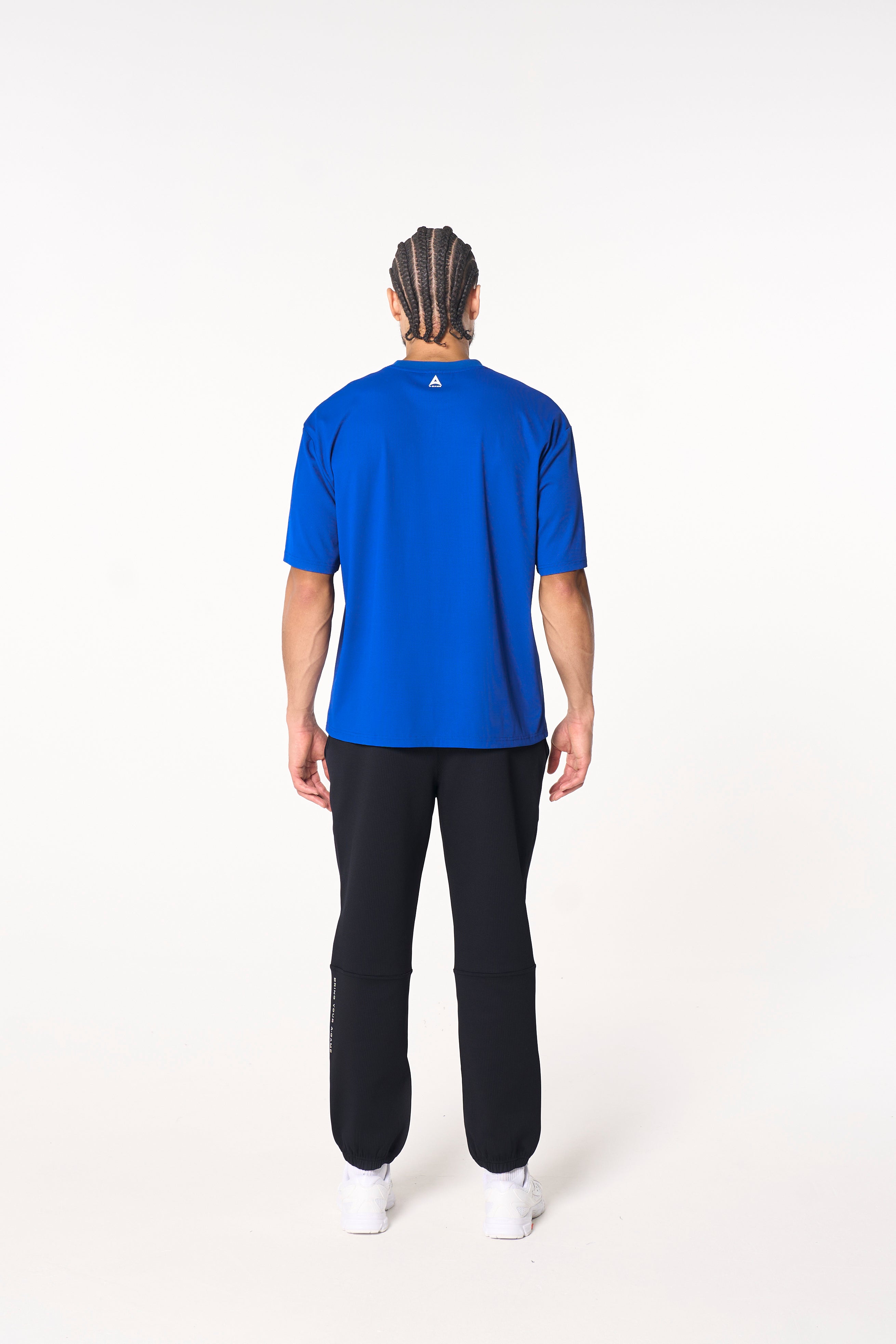 MENS LIFEWEAR WAFFLE TECH T-SHIRT - COBALT BLUE