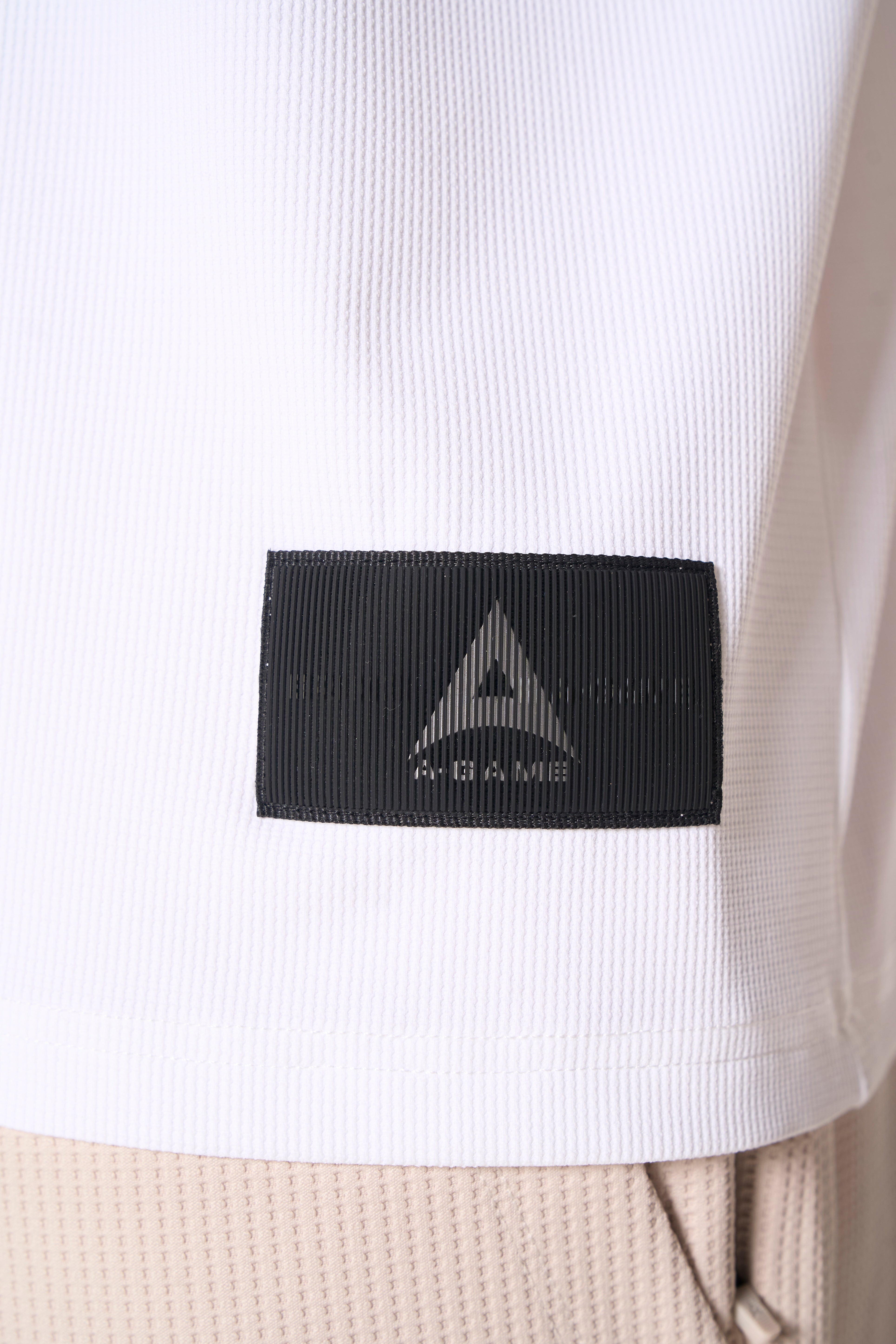 MENS LIFEWEAR WAFFLE TECH T-SHIRT - WHITE