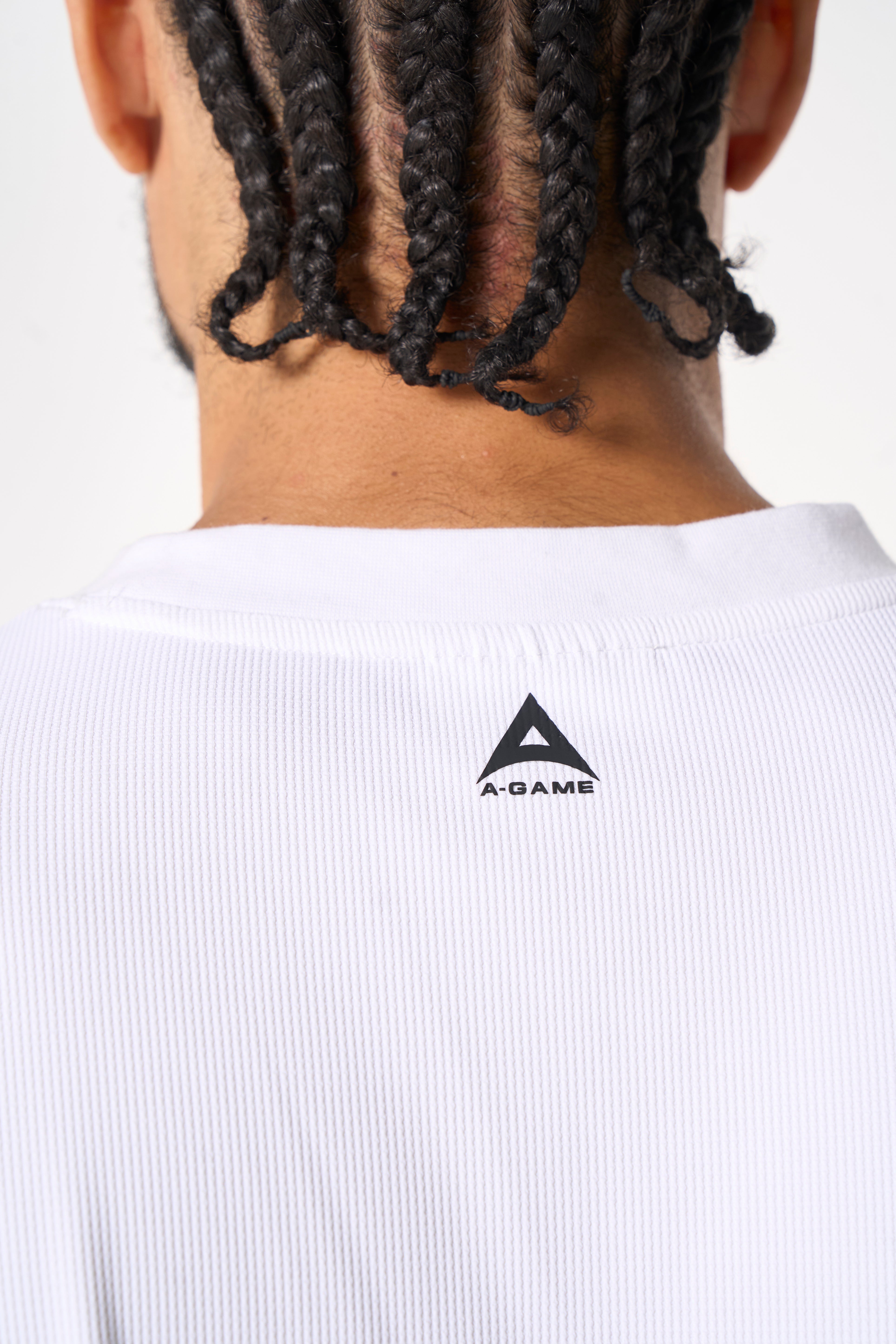 MENS LIFEWEAR WAFFLE TECH T-SHIRT - WHITE