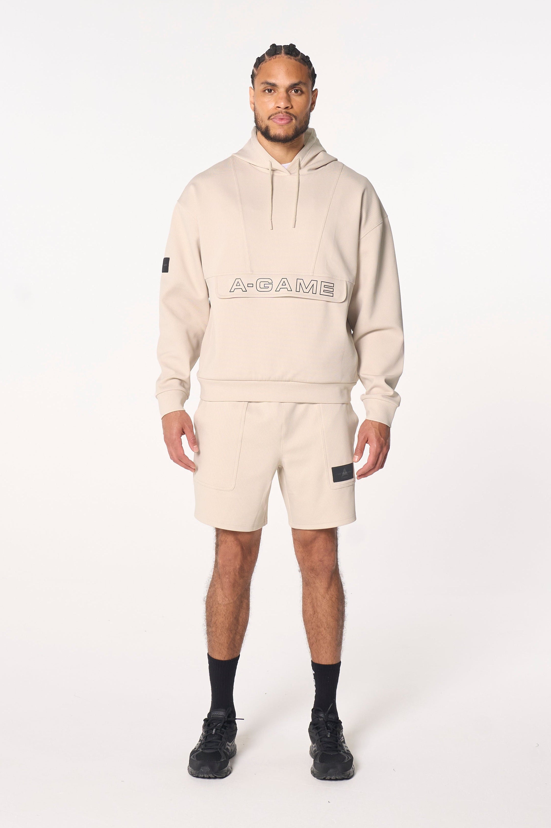 Men's Waffle Tech Shorts - Beige