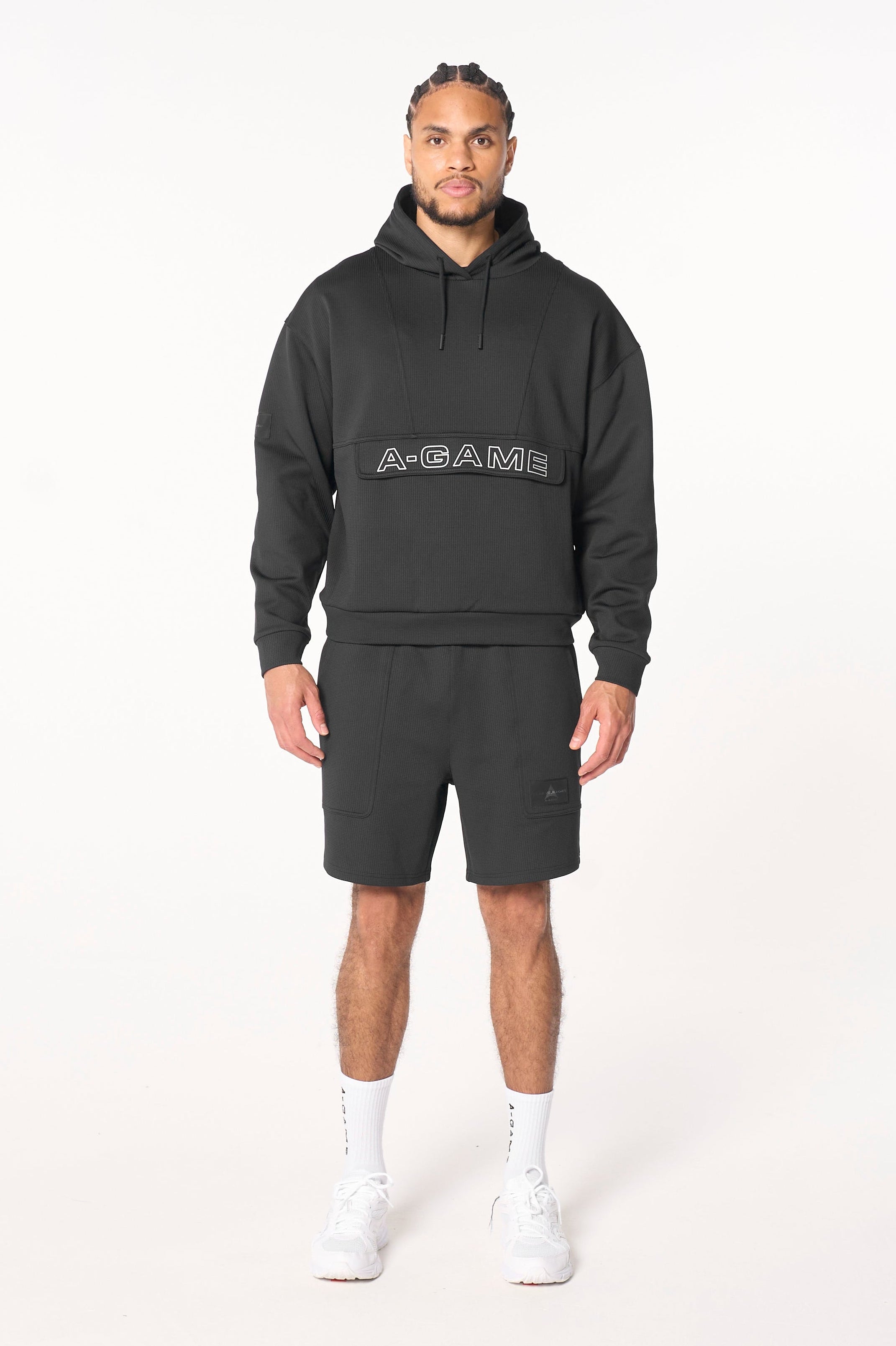 Men's Waffle Tech Shorts - Black