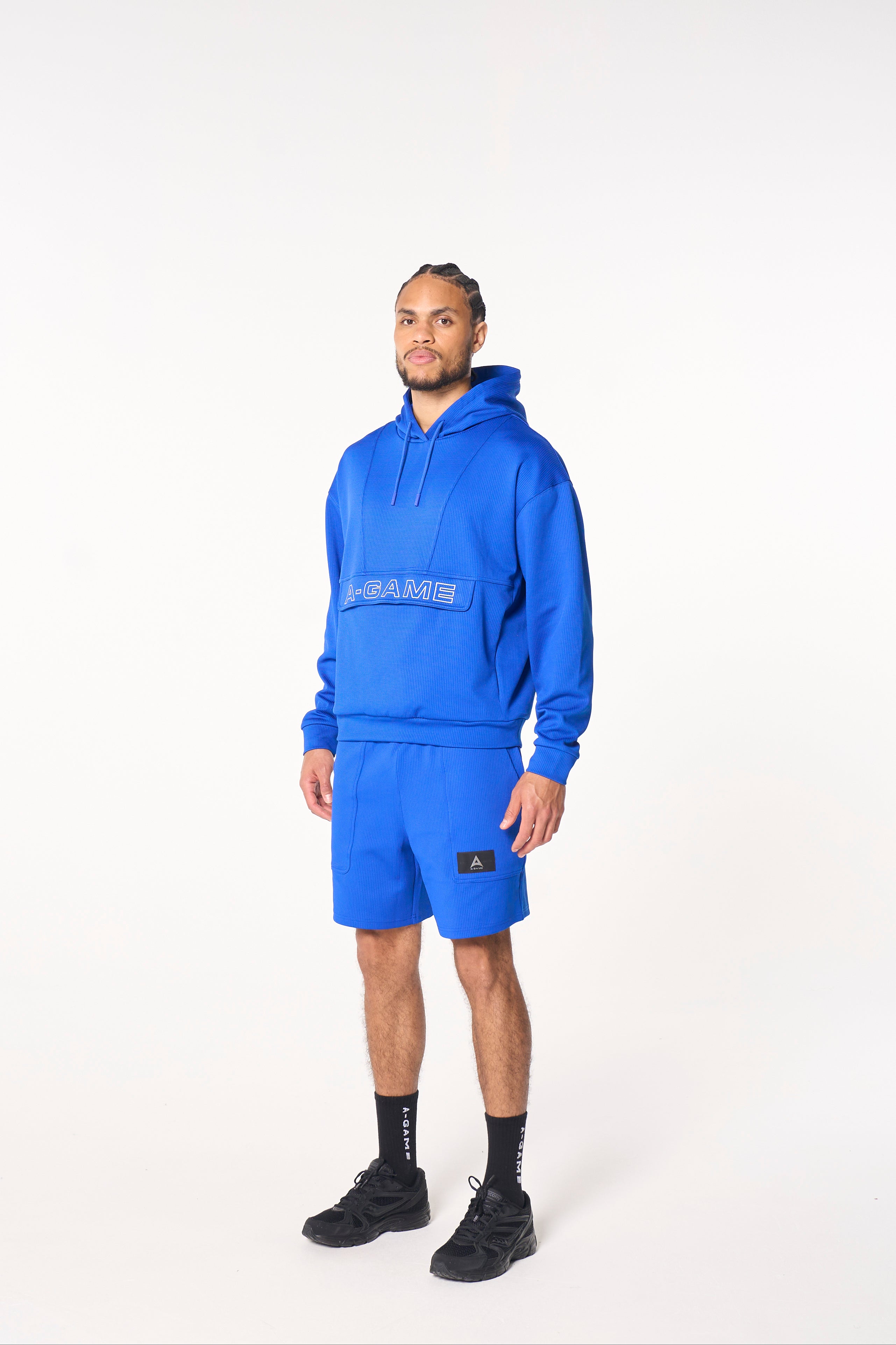 MENS LIFEWEAR WAFFLE TECH SHORTS - COBALT BLUE