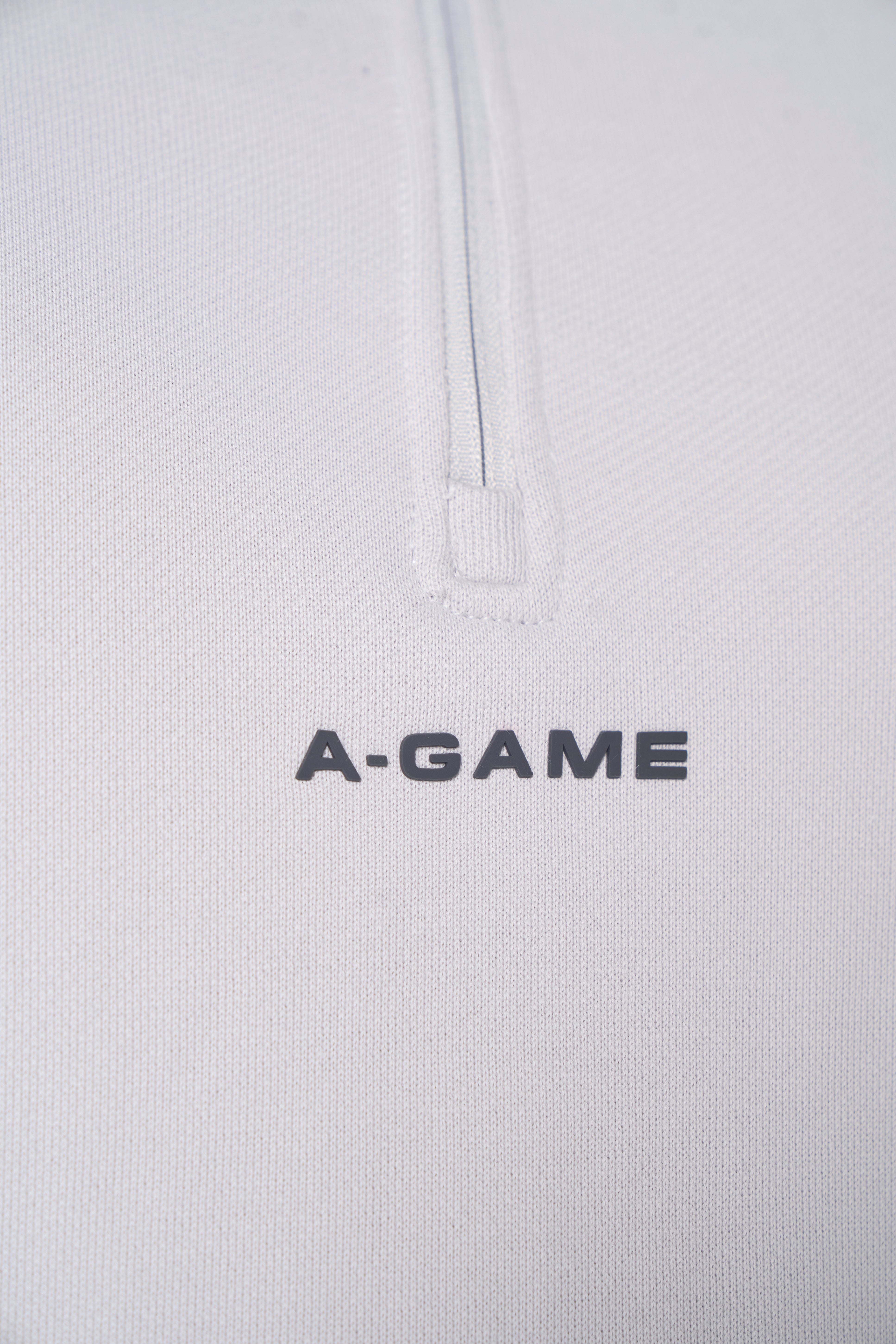 MENS LIFEWEAR PANELLED MESH SPORT HALF ZIP - GREY / BLACK