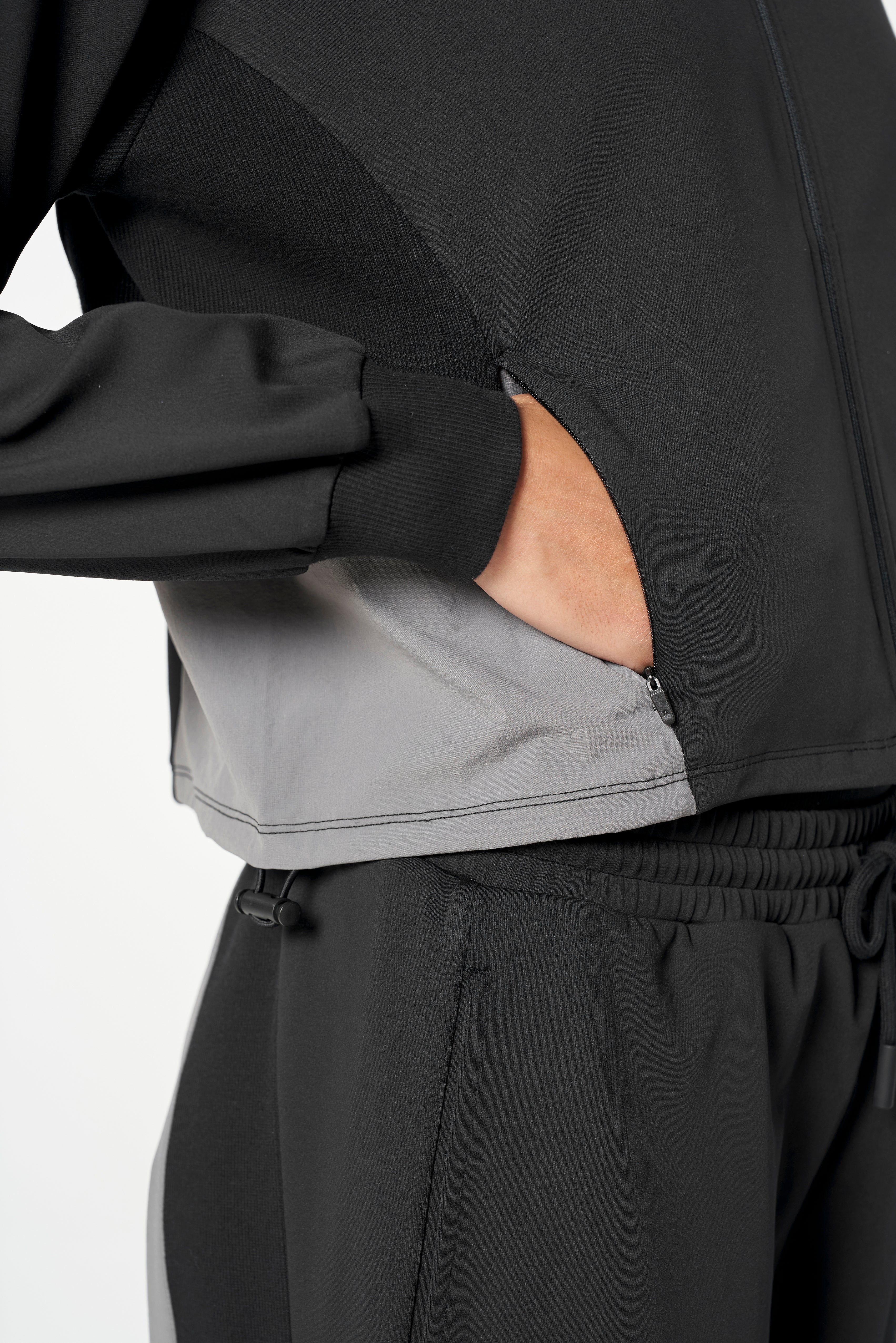 Women's Oversized Track Jacket - Black