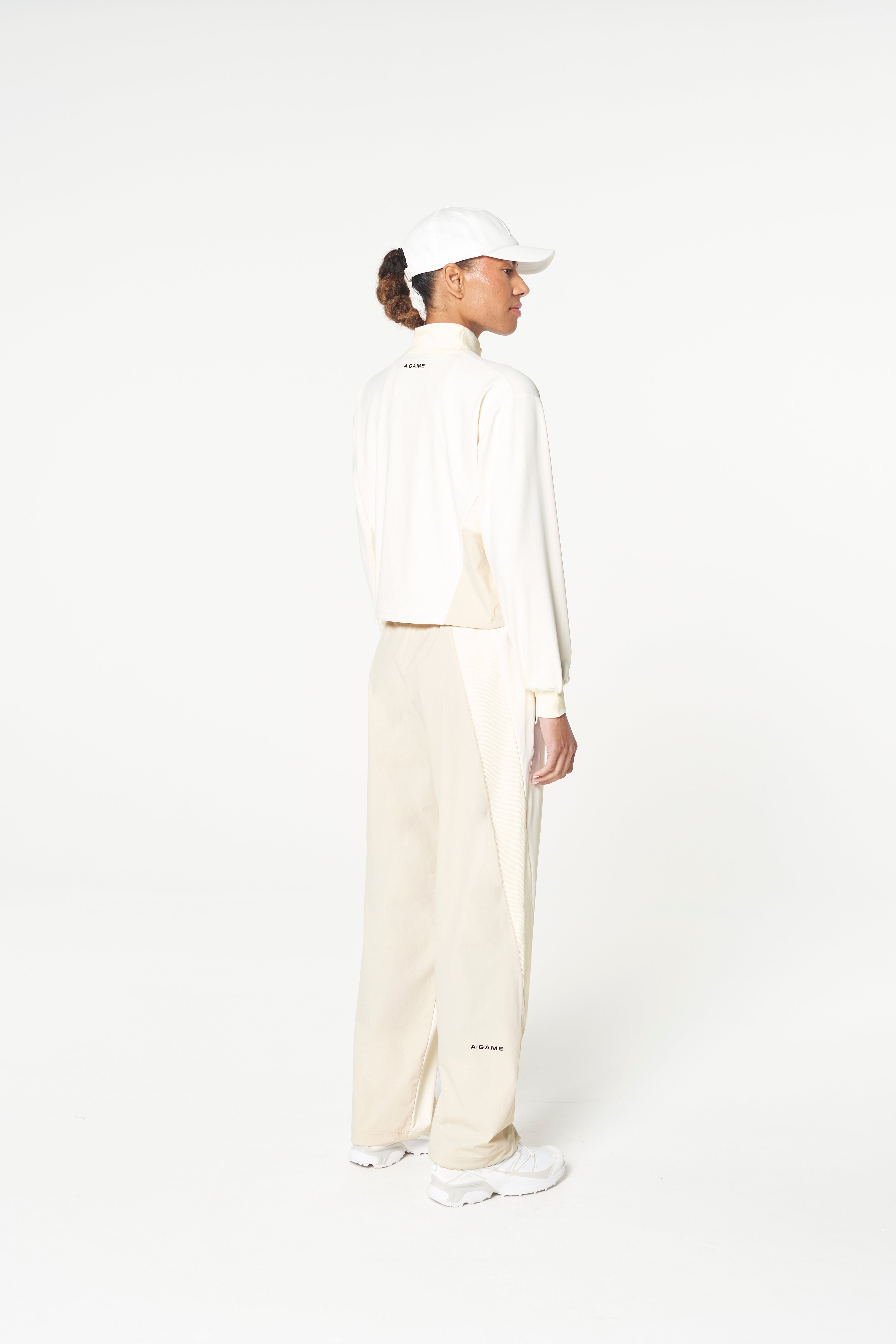 Women's Oversized Track Pants - Ecru