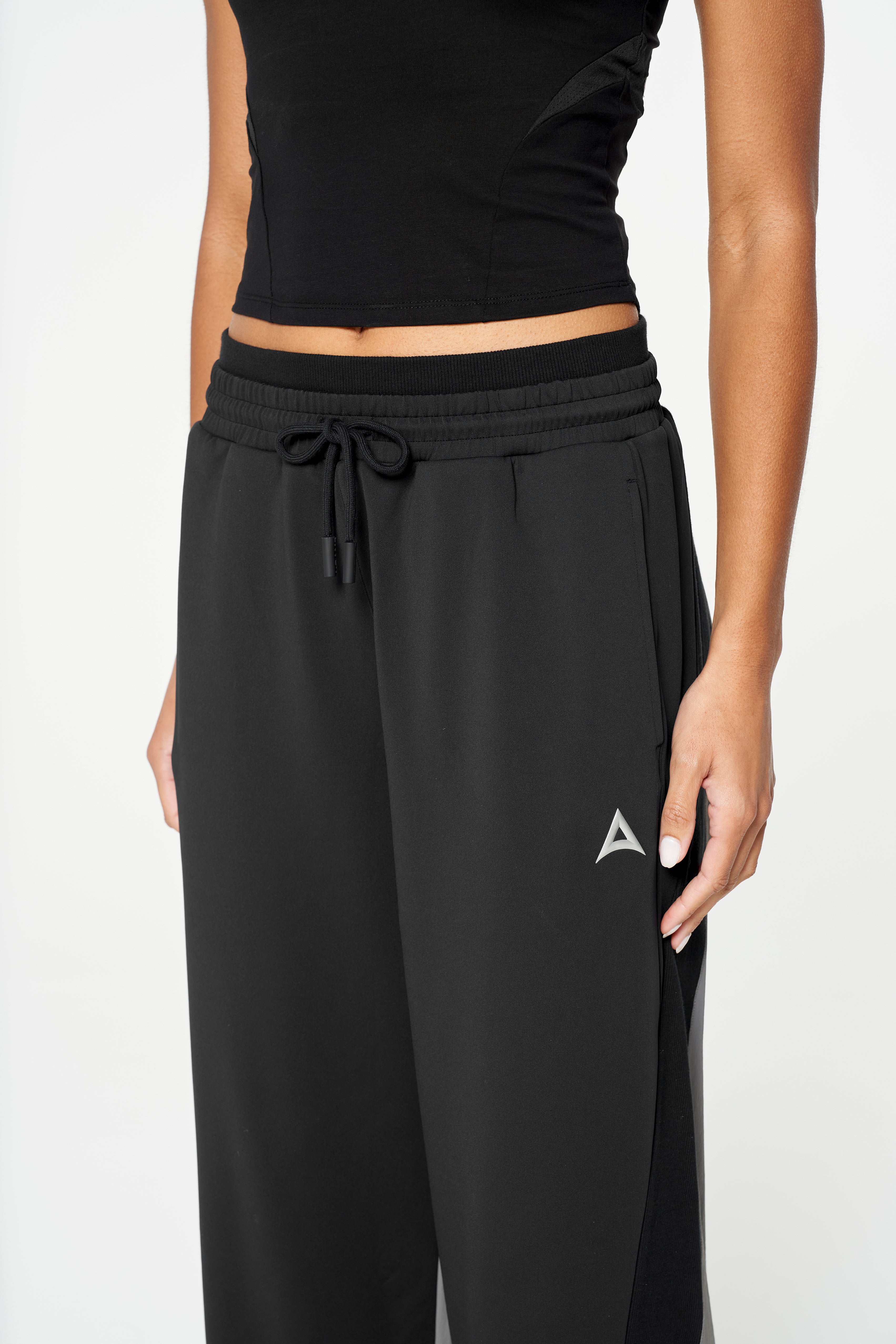 Women's Oversized Track Pants - Black