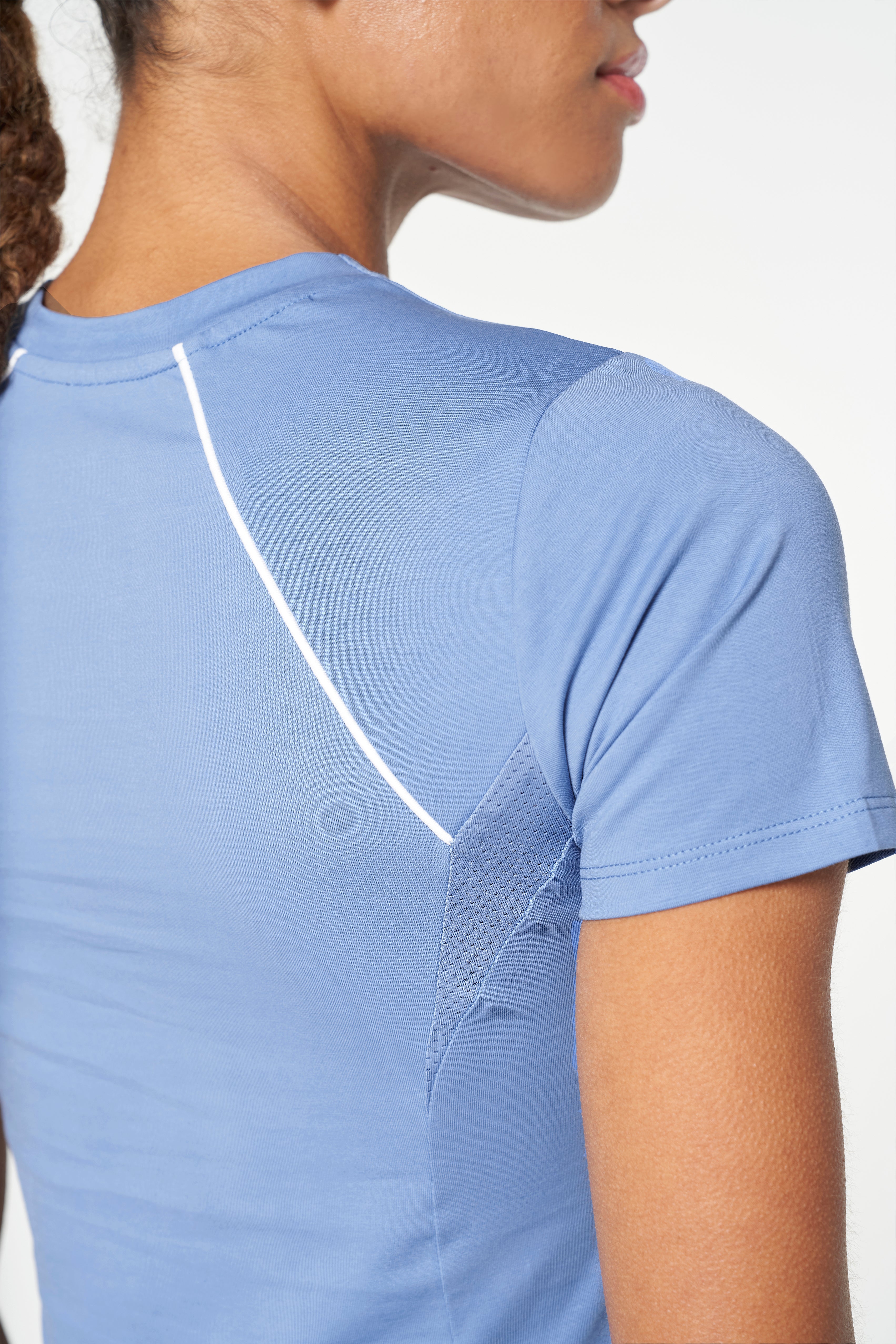 WOMENS LIFEWEAR FITTED T-SHIRT - CORNFLOWER