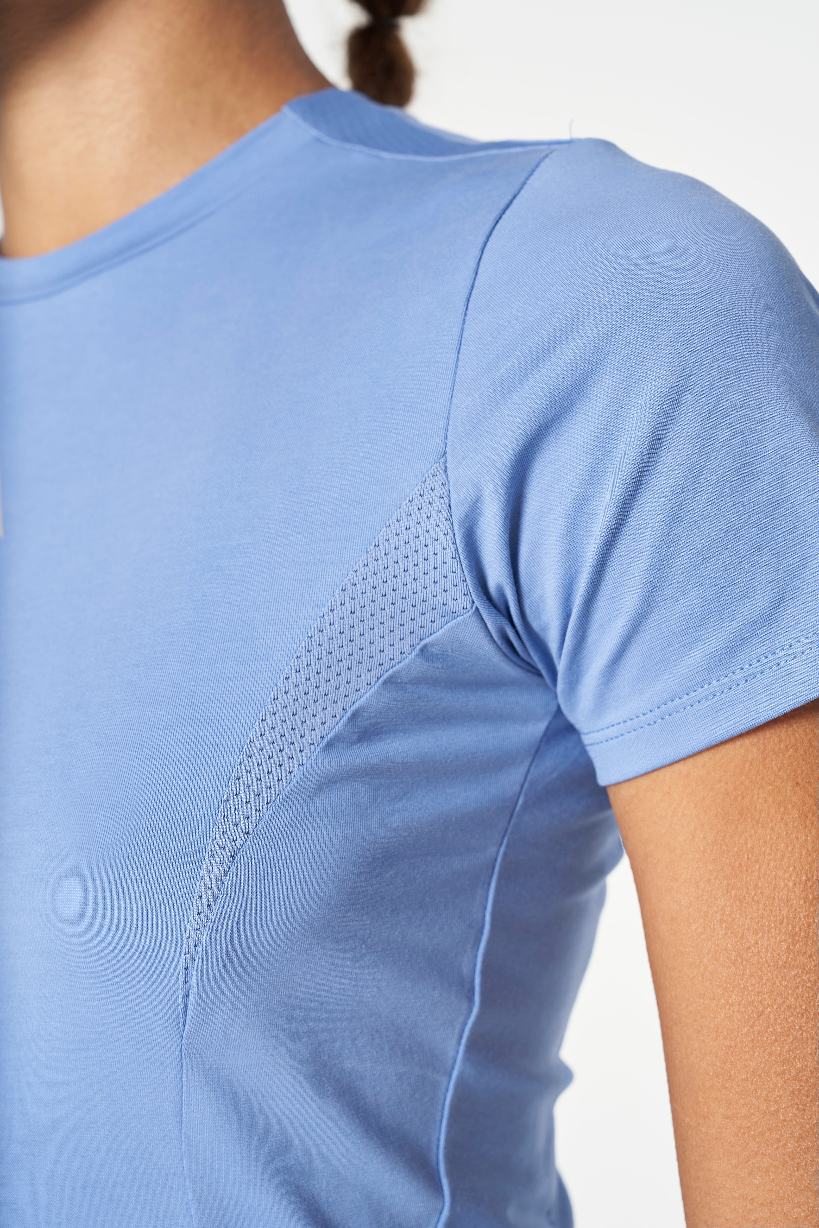 WOMENS LIFEWEAR FITTED T-SHIRT - CORNFLOWER