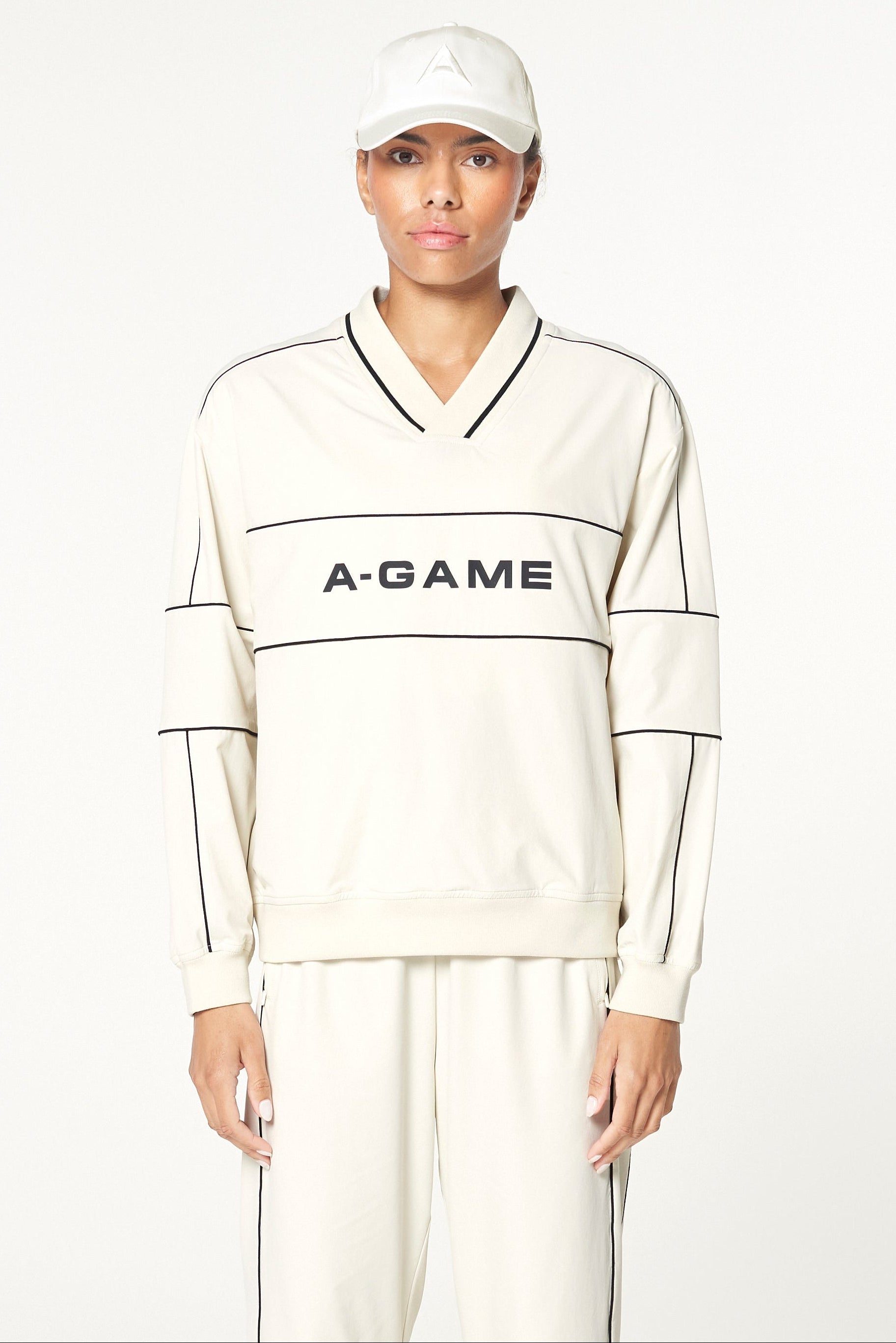 WOMENS LIFEWEAR WOVEN PULLOVER - ECRU