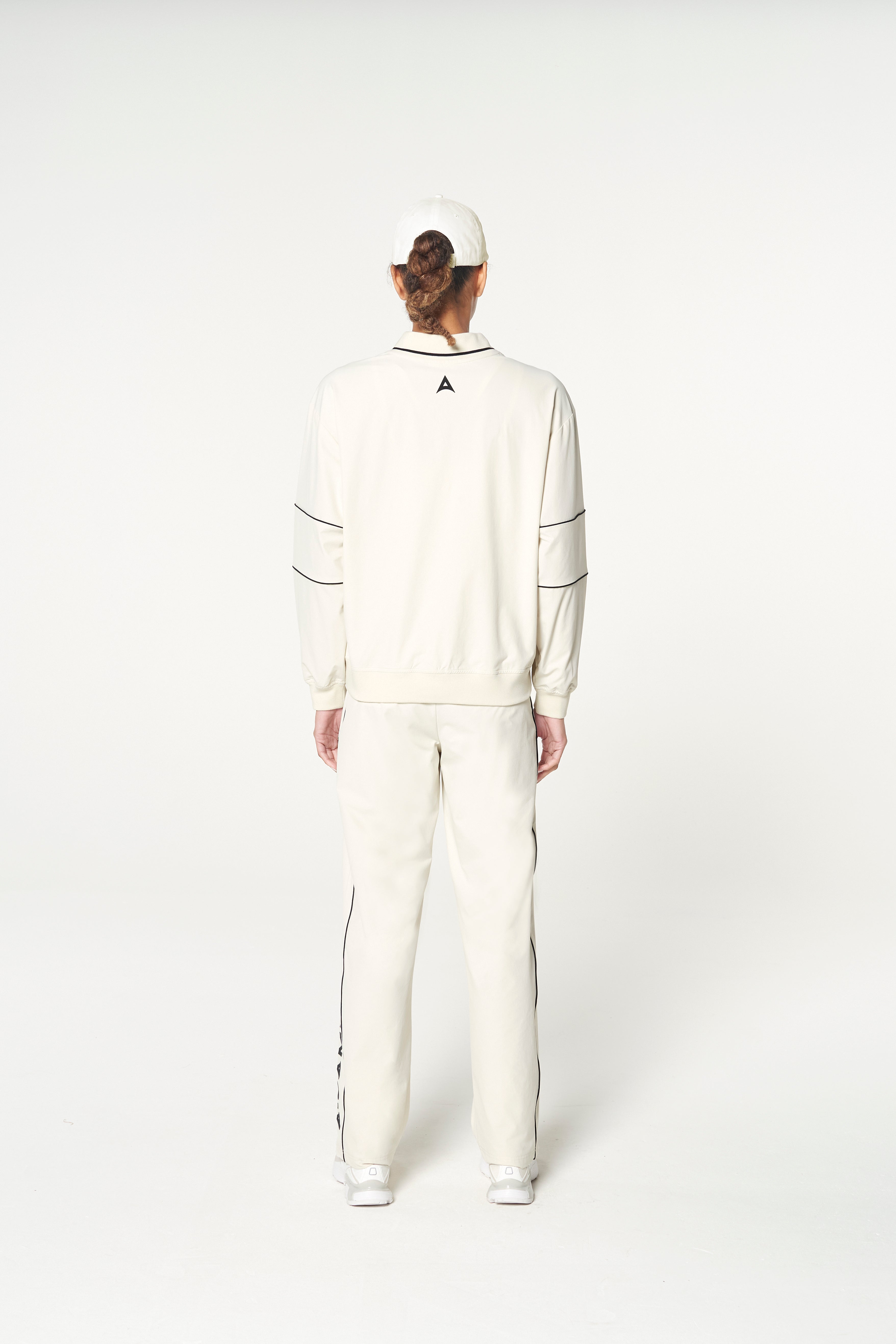 WOMENS LIFEWEAR WOVEN JOGGERS - ECRU