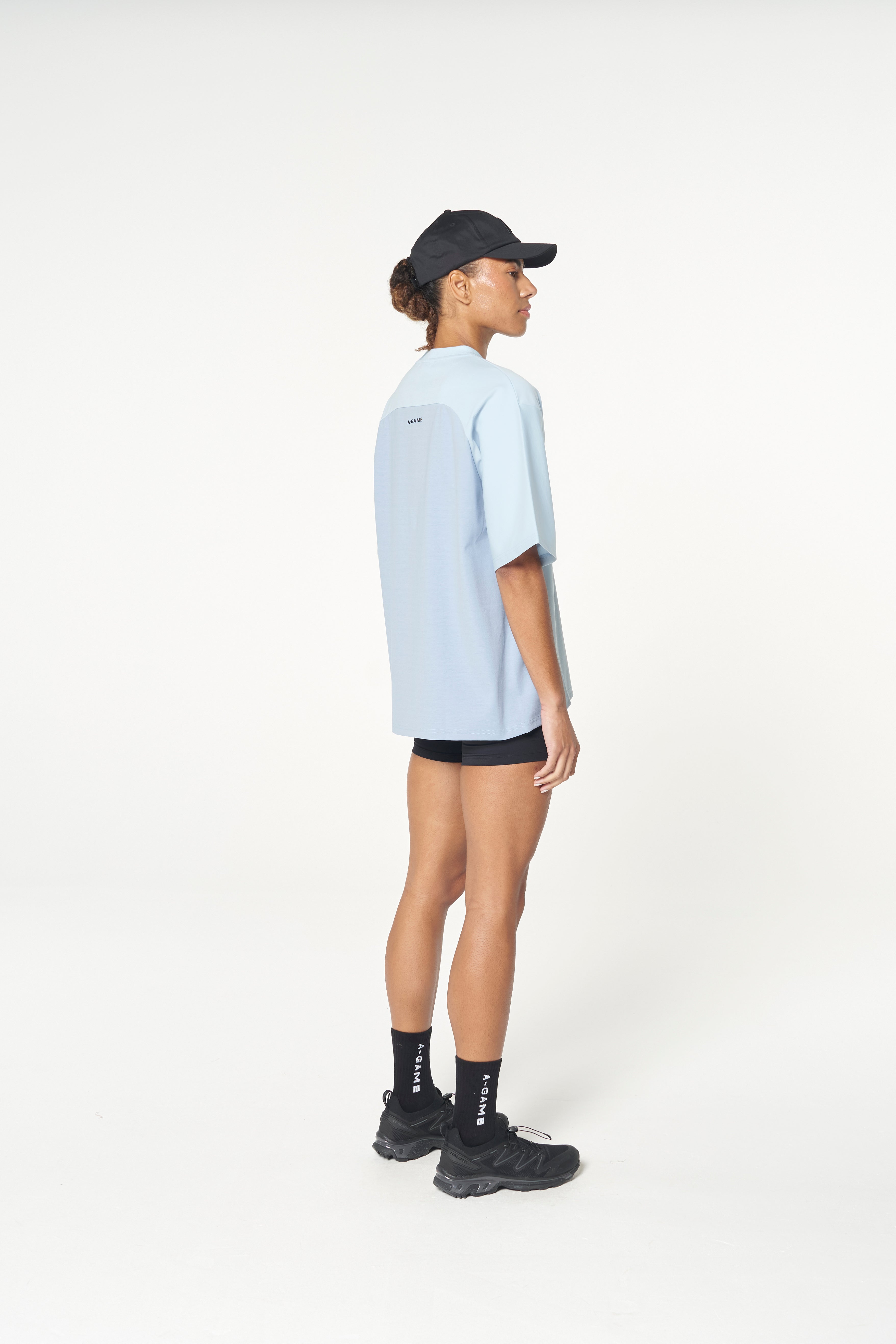 WOMENS LIFEWEAR OVERSIZED T-SHIRT - PALE BLUE