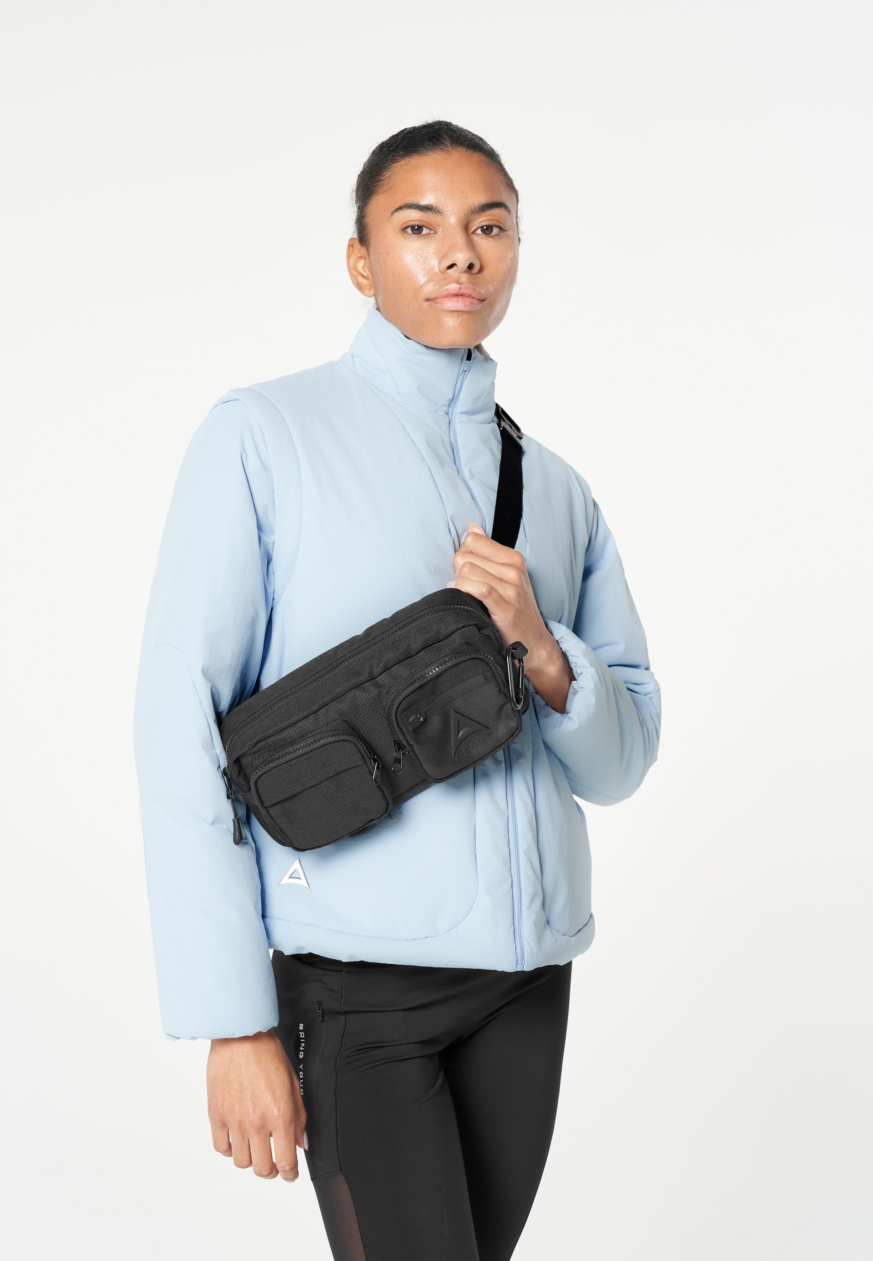 WOMENS LIGHT WEIGHT PADDED JACKET - PALE BLUE