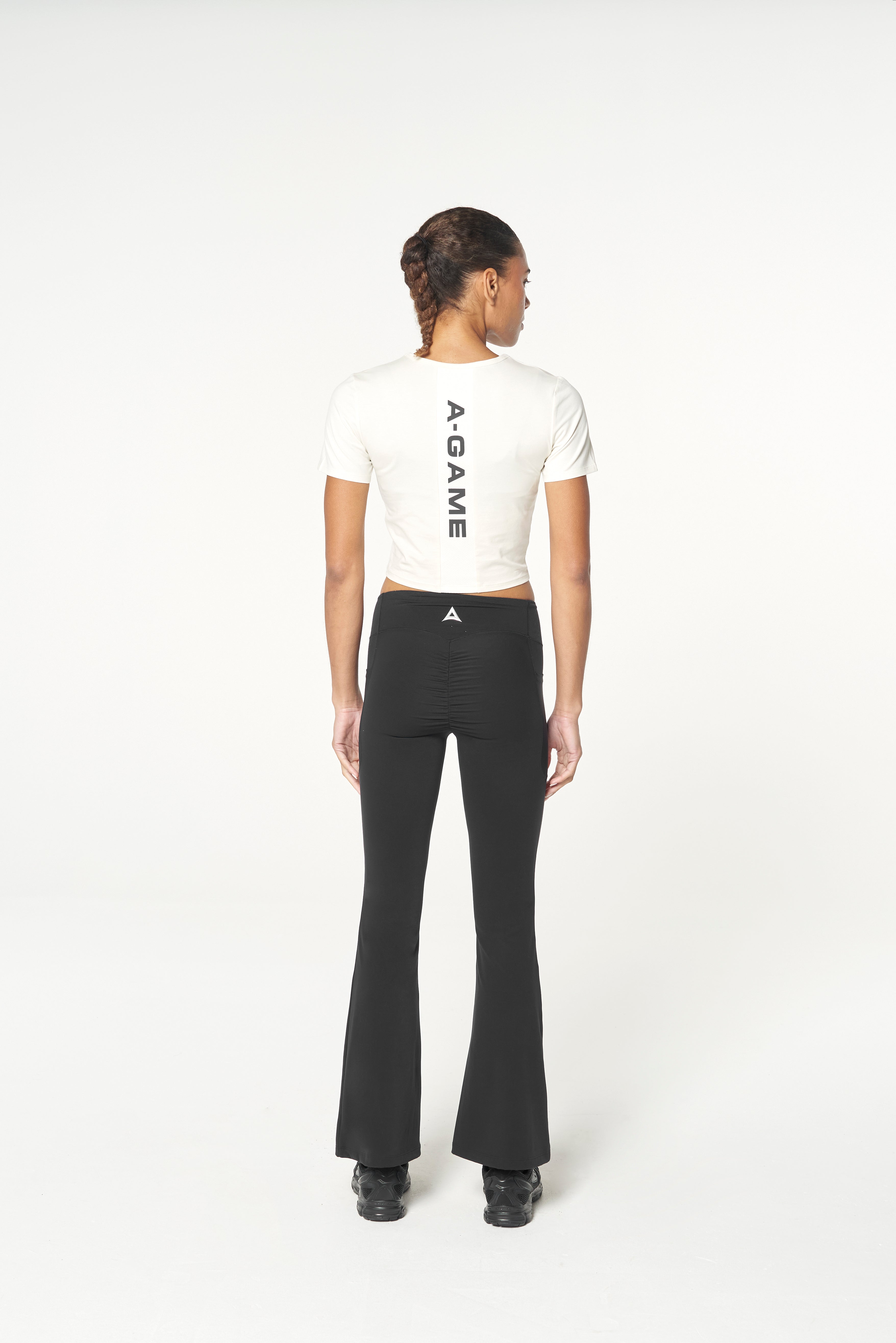 WOMENS LIFEWEAR PANEL CROPPED T-SHIRT - ECRU