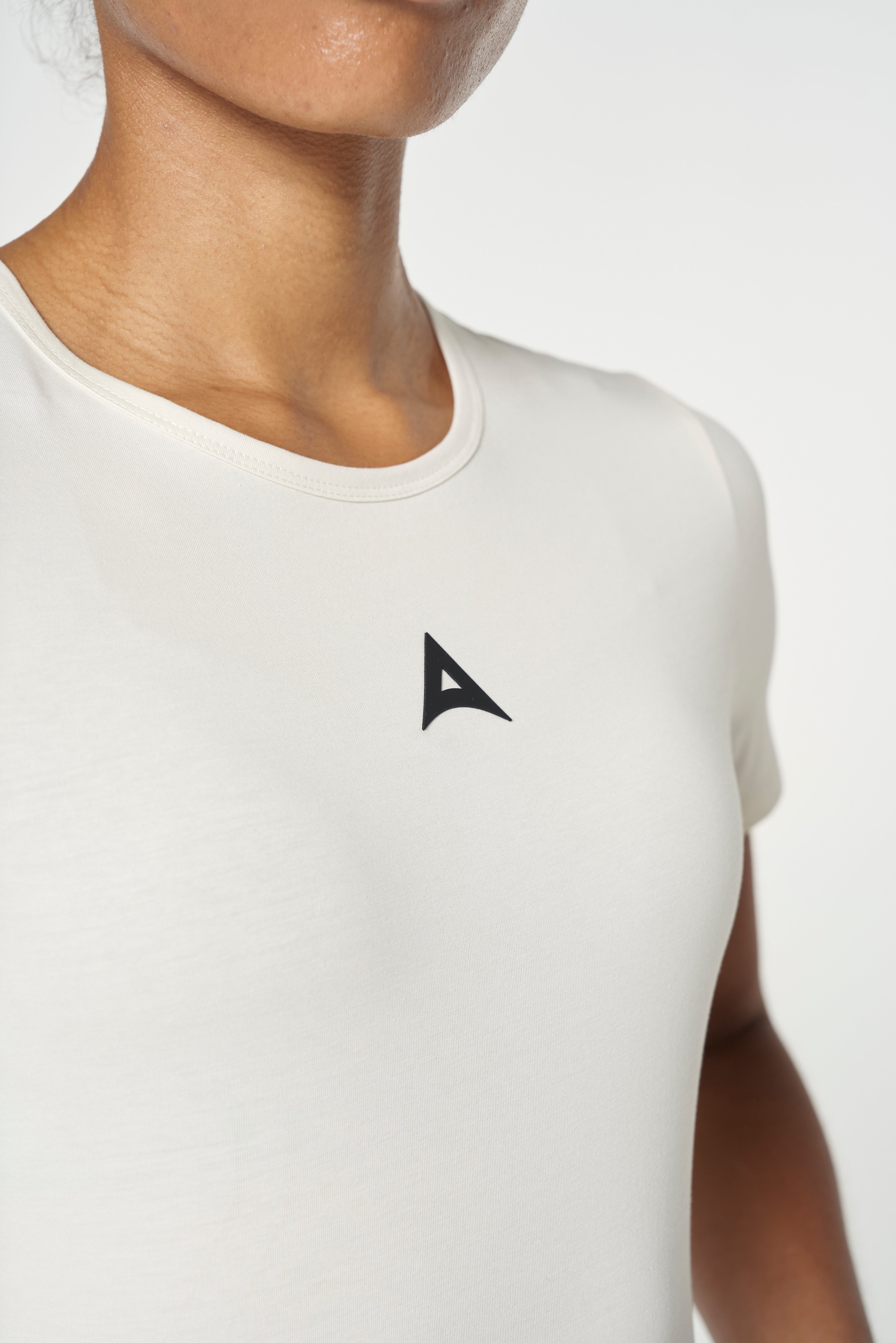 WOMENS LIFEWEAR PANEL CROPPED T-SHIRT - ECRU