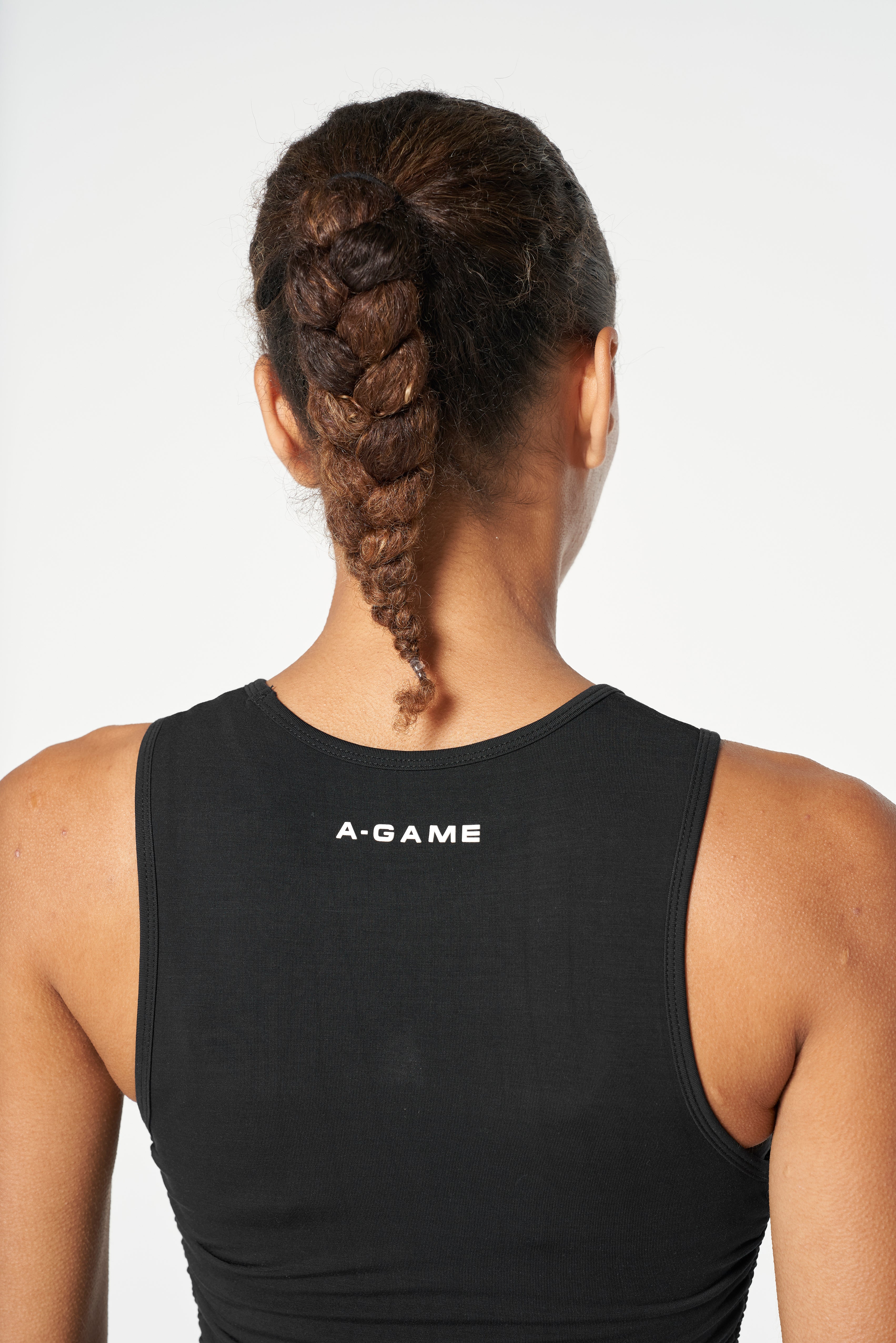 WOMENS LIFEWEAR RUCHED SIDE TANK - BLACK