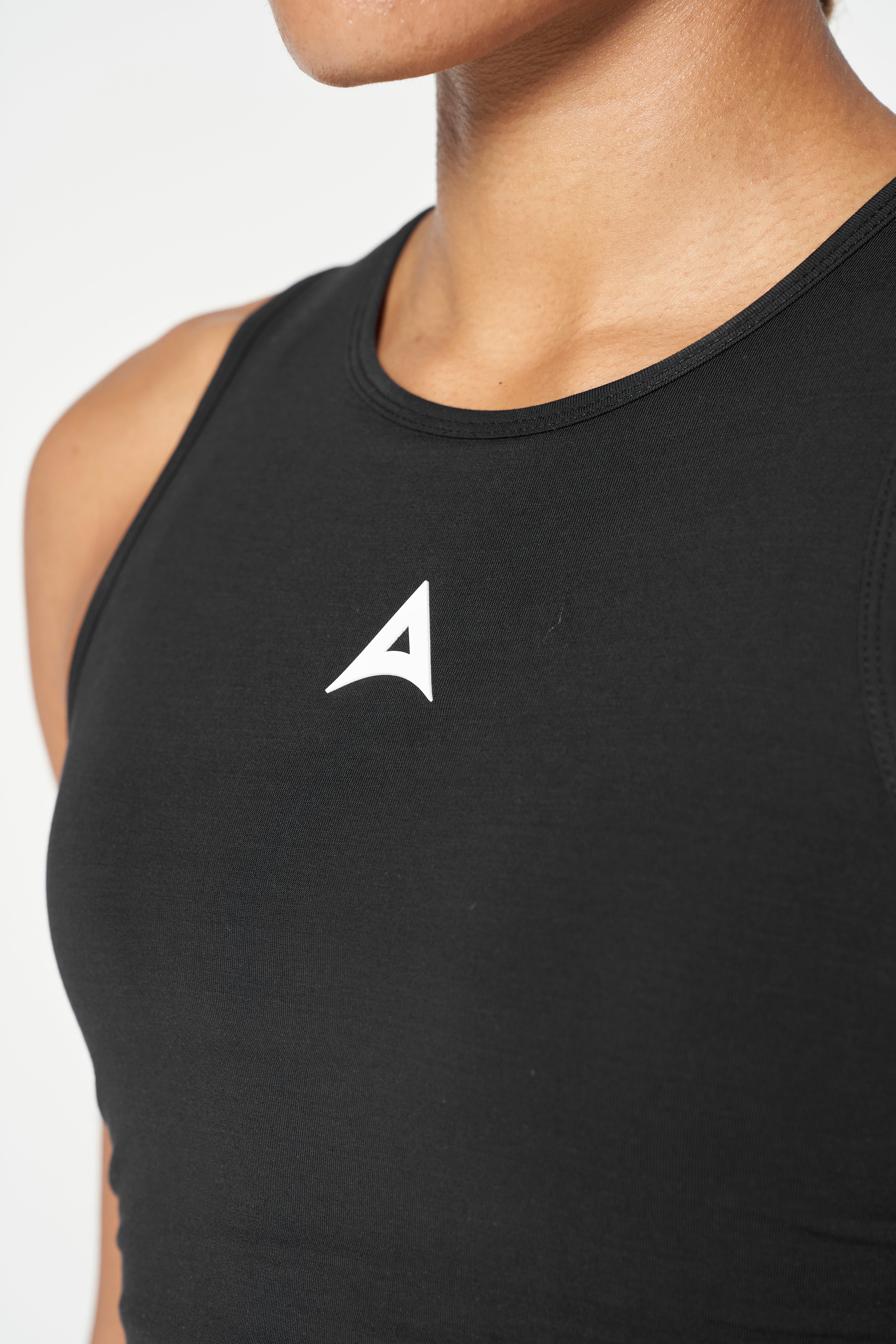 WOMENS LIFEWEAR RUCHED SIDE TANK - BLACK