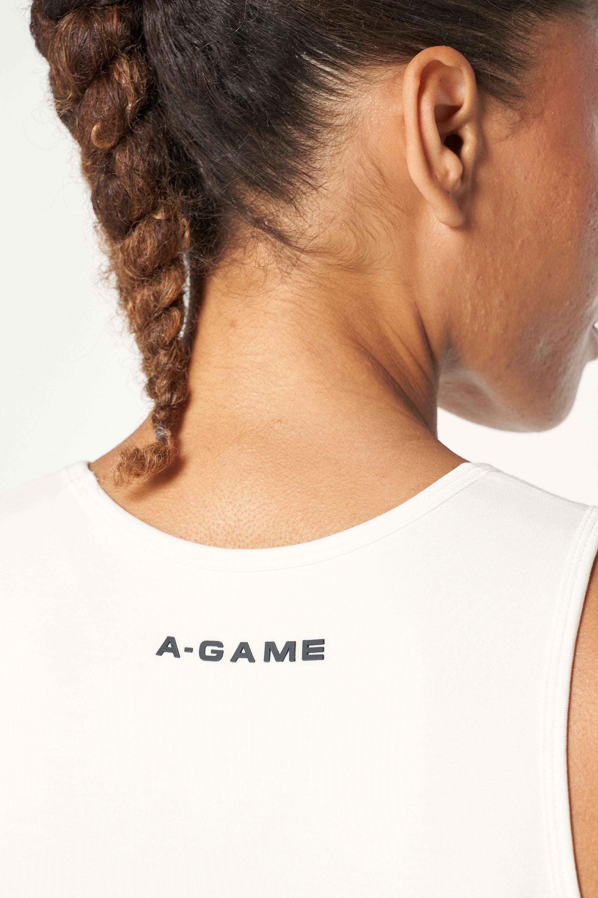 WOMENS LIFEWEAR RUCHED SIDE TANK - ECRU