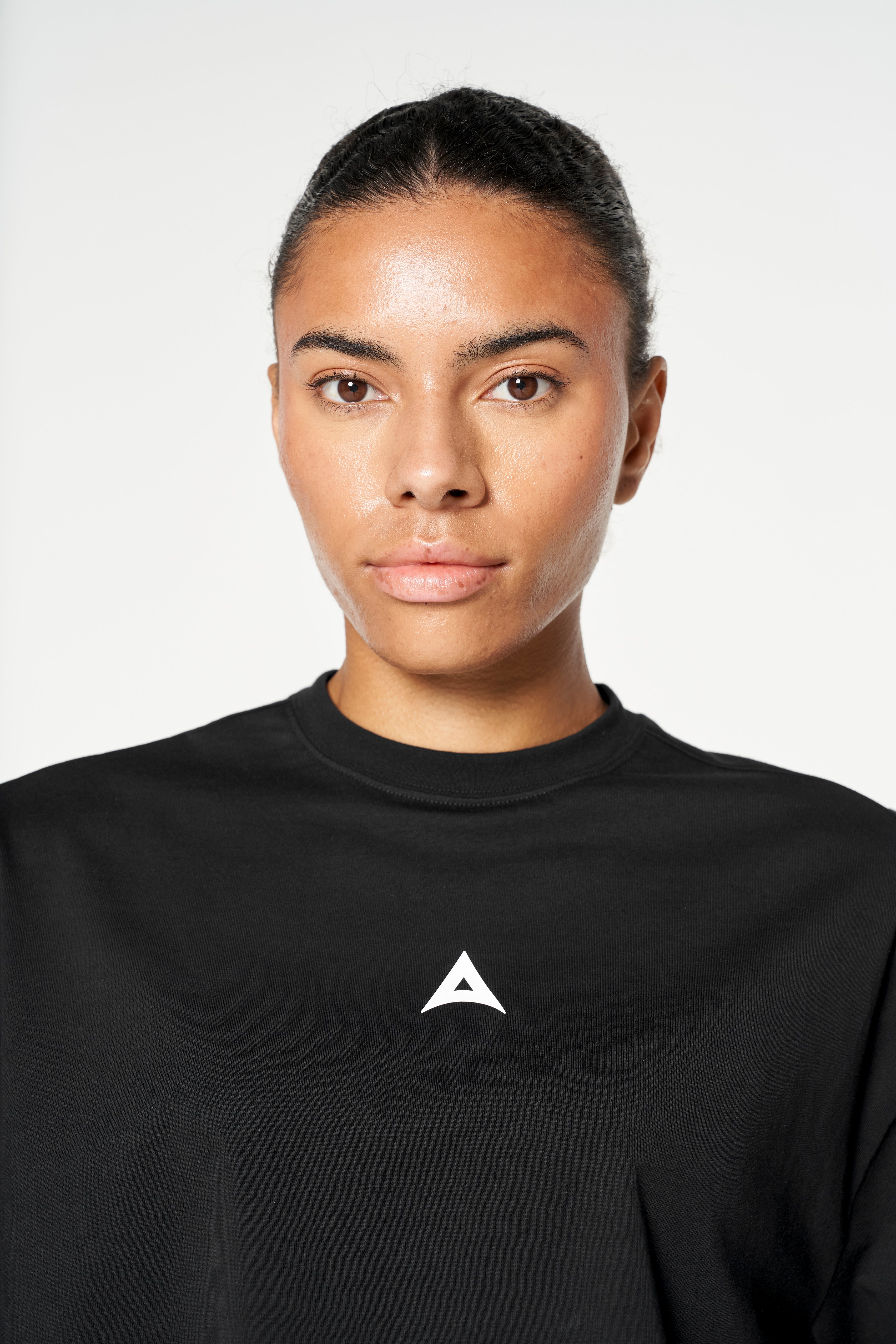 Women's Cropped Graphic T-Shirt - Black