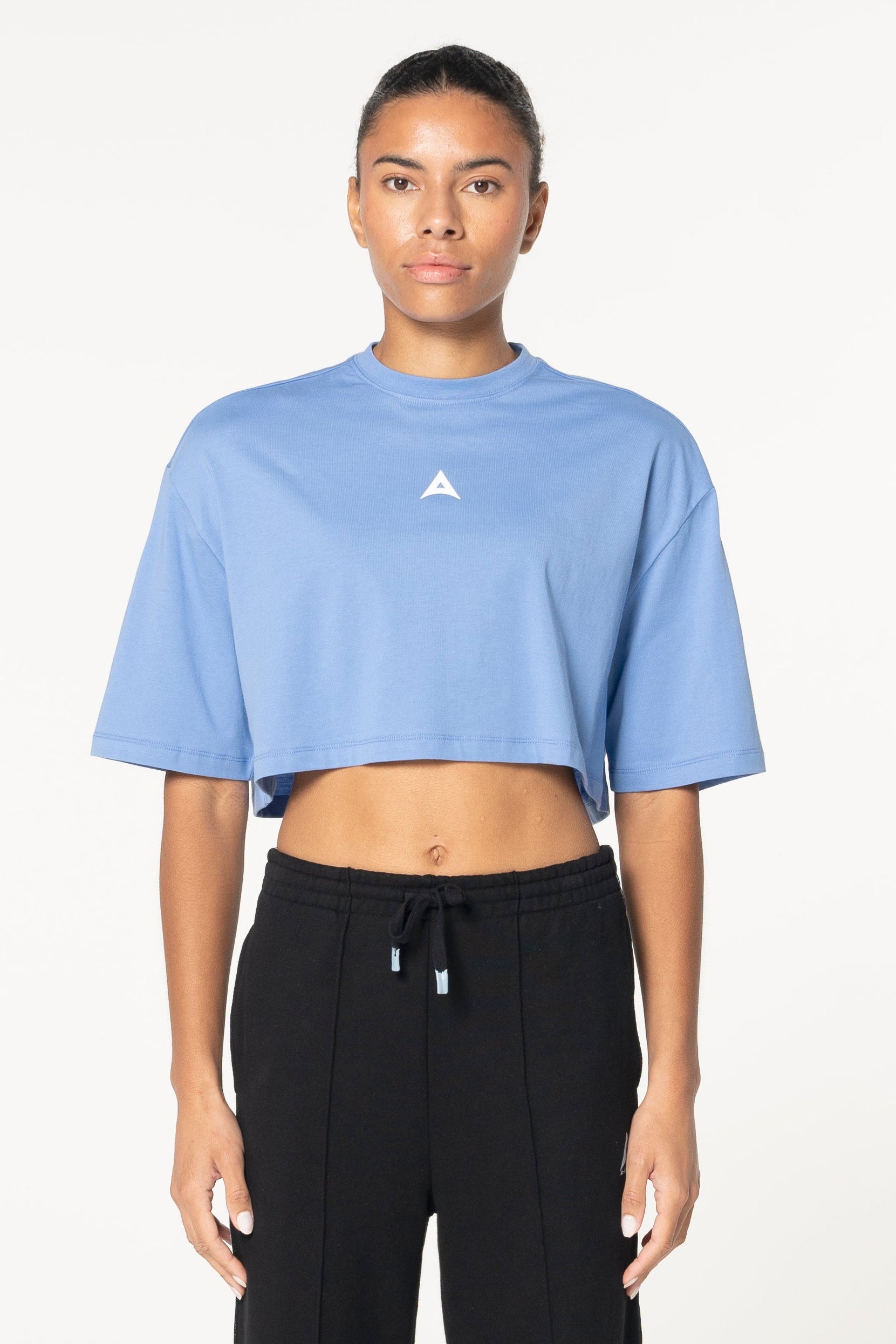 Women's Cropped Graphic T-Shirt - Cornflower