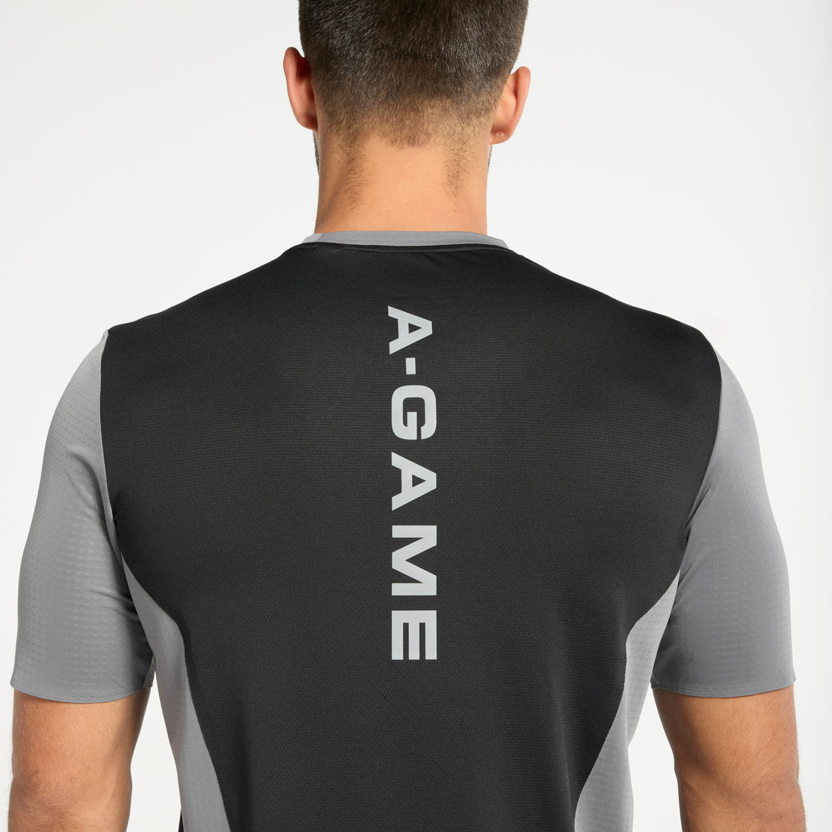 Men's Panelled Training T-Shirt - Charcoal/Black
