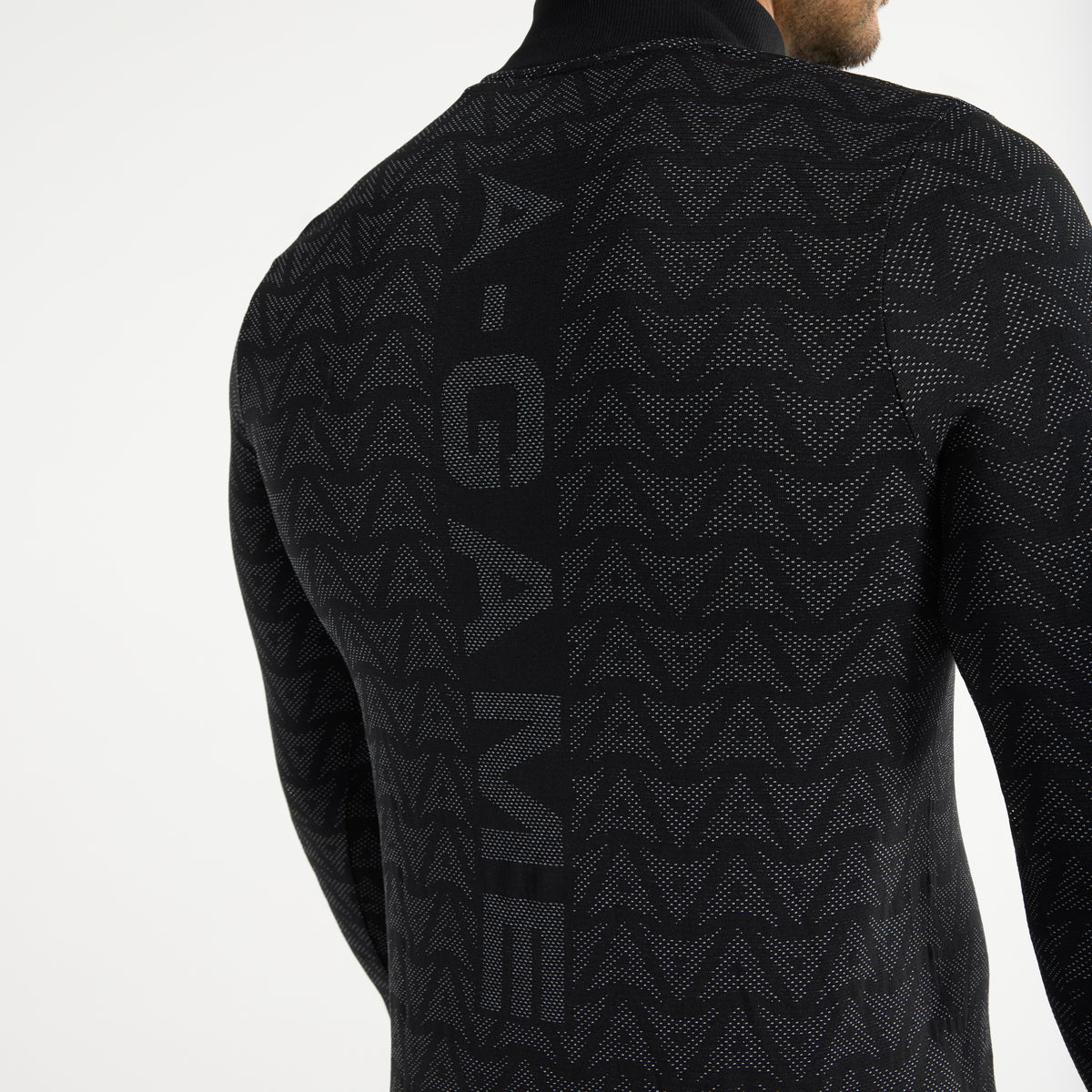 Men's Seamless Long Sleeve Top - Black