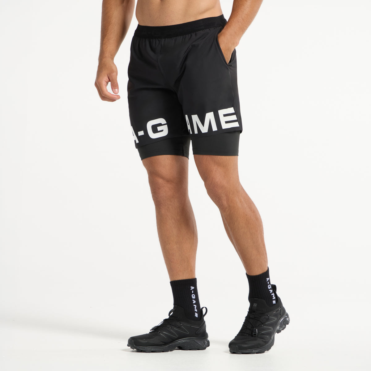 Men's 2-in-1 Shorts - Black