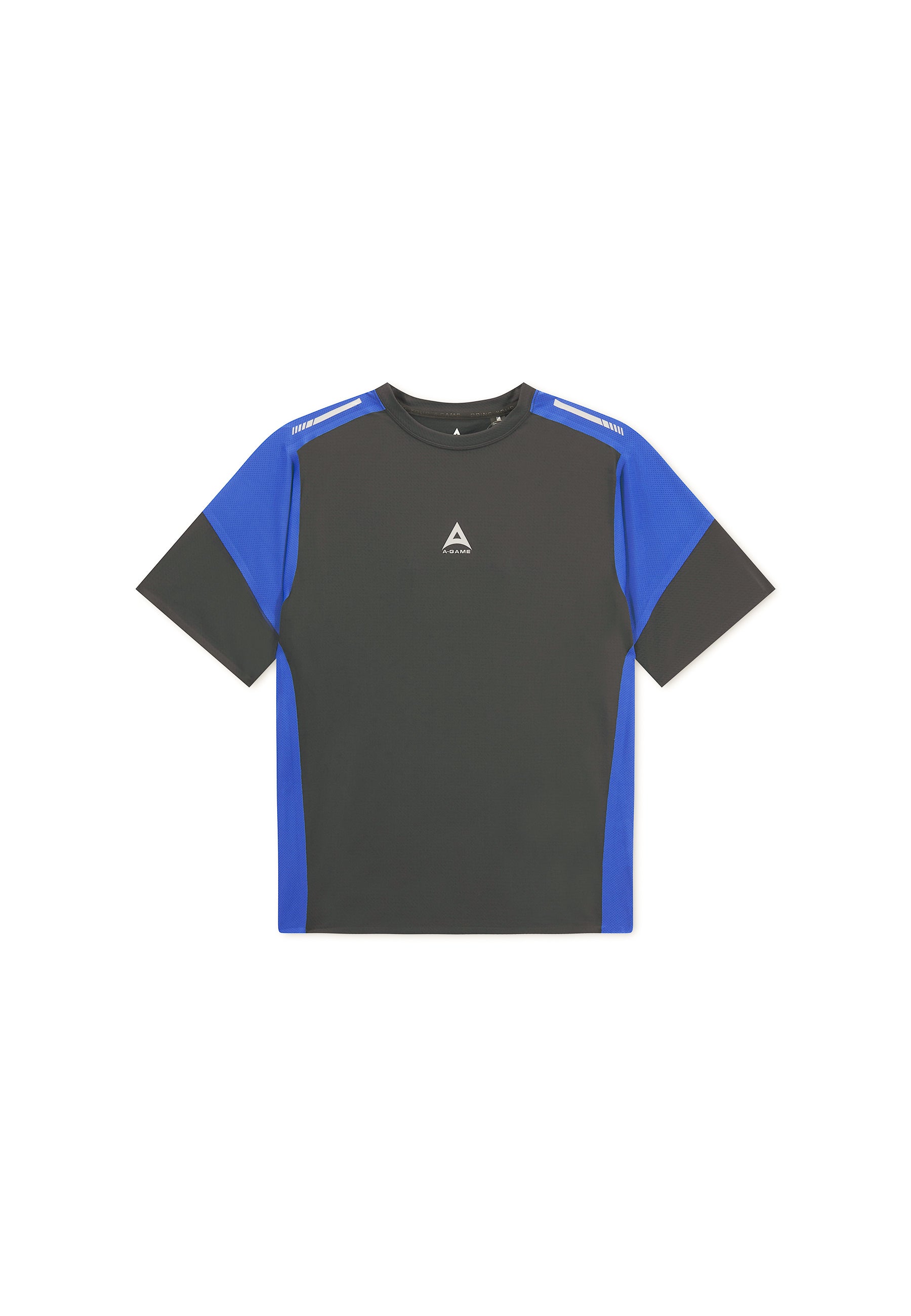 Men's Mesh T-Shirt - Black / Cobalt Blue