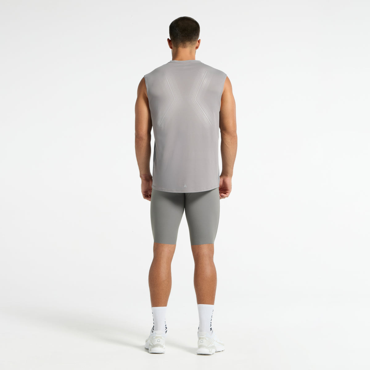 Men's Mesh Panelled Tank - Grey