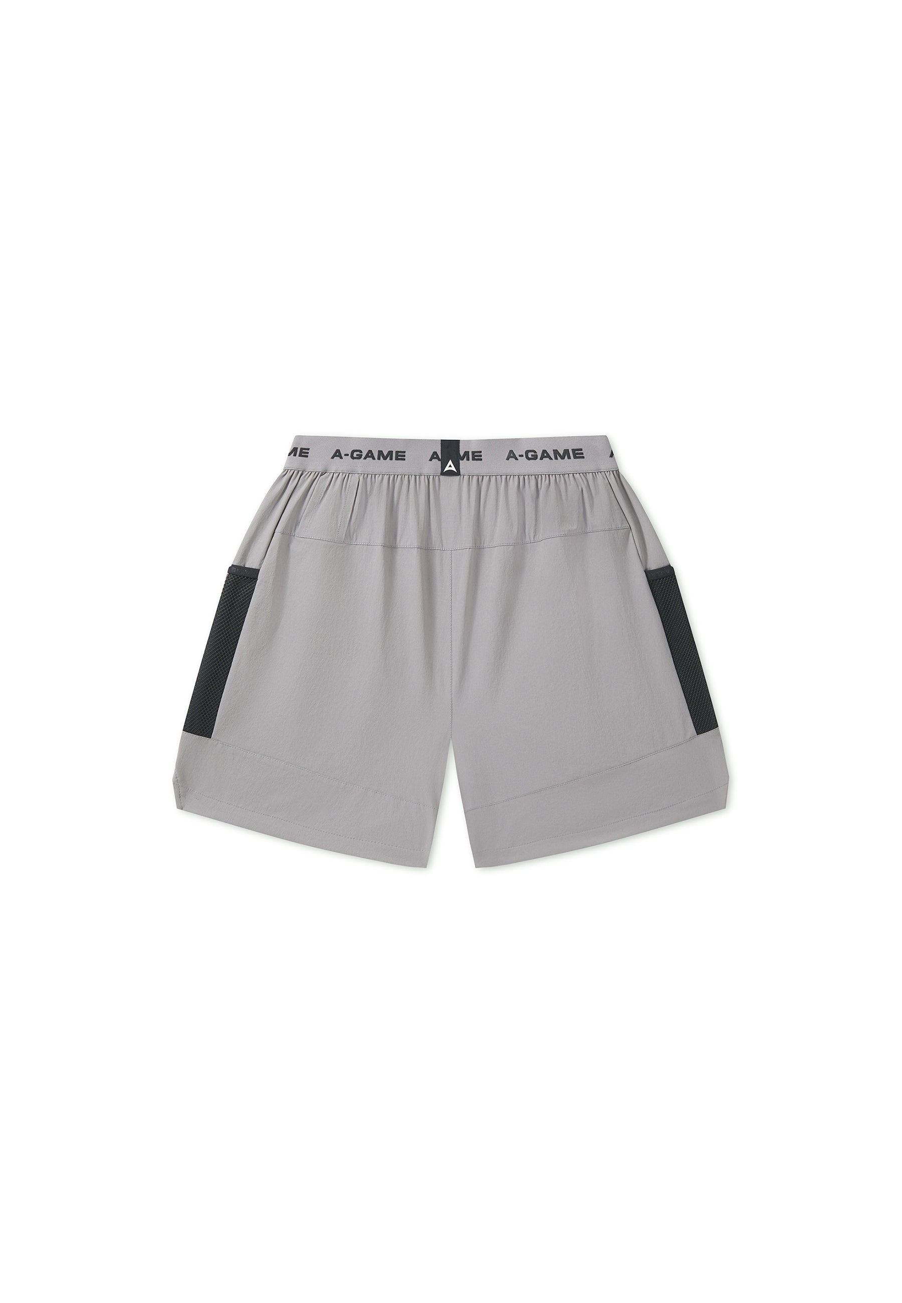 Men's Colour Block Training Shorts - Grey / Black