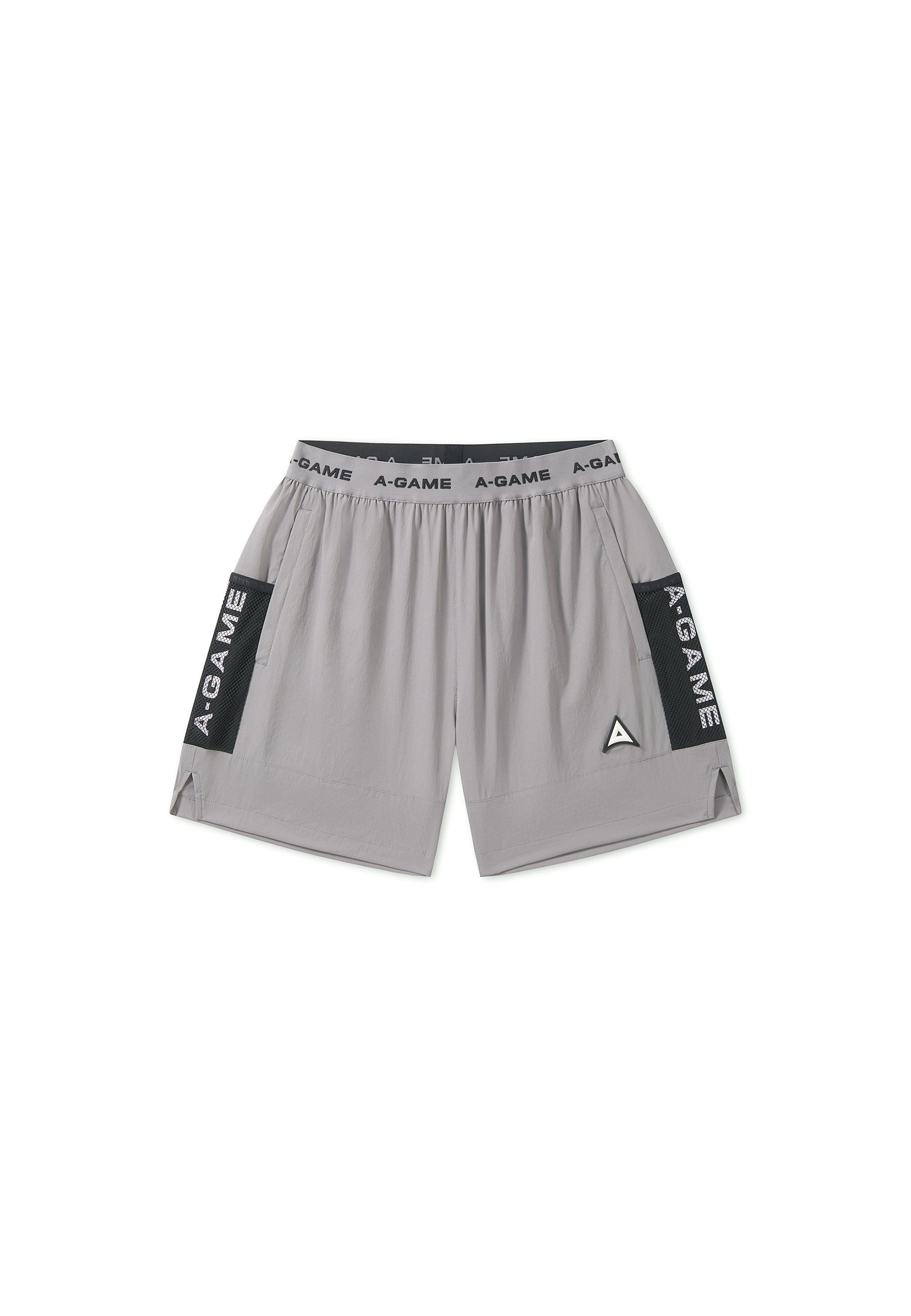 Men's Colour Block Training Shorts - Grey / Black