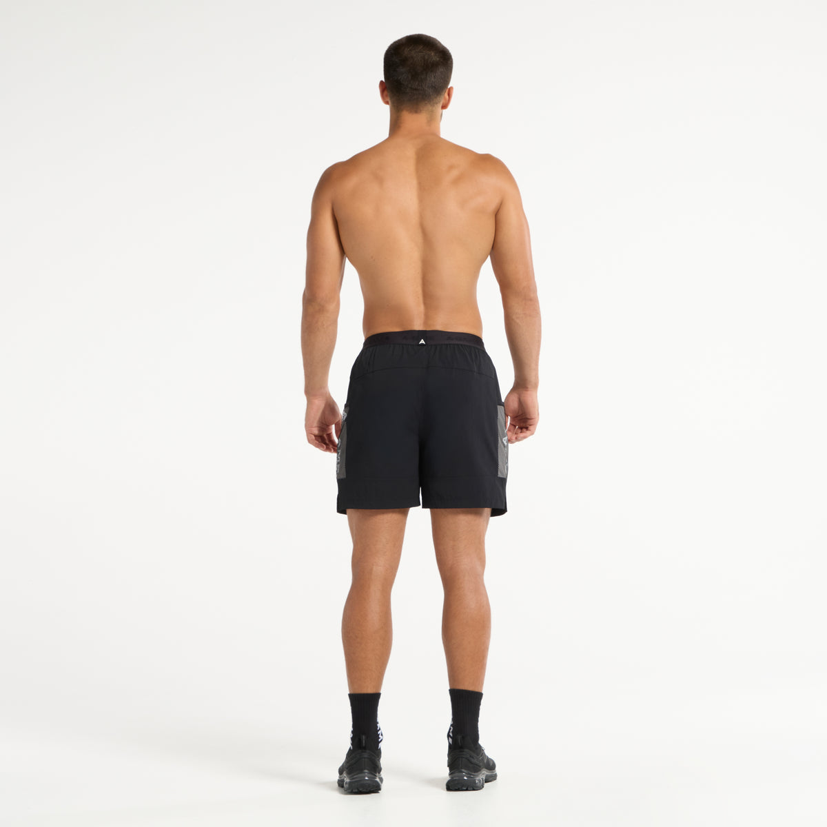 Men's Colour Block Training Shorts - Black / Grey