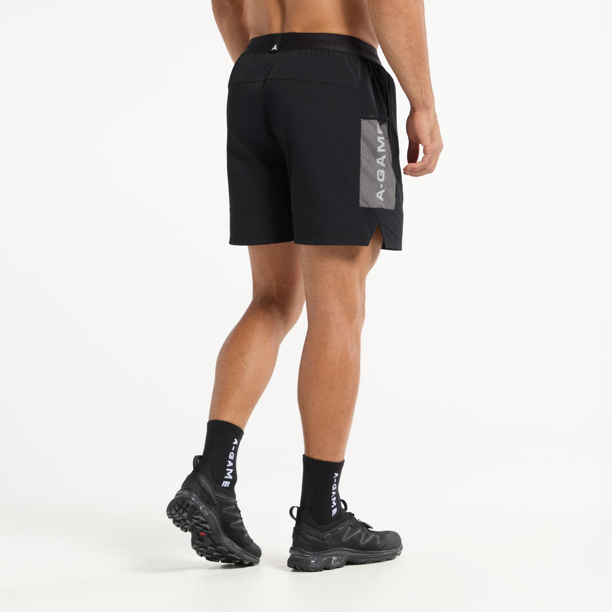 Men's Colour Block Training Shorts - Black / Grey