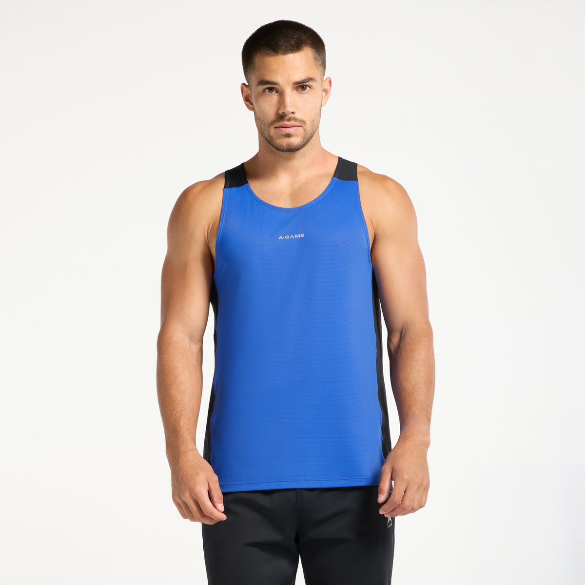 Men's Mesh Panel Vest - Cobalt Blue / Black