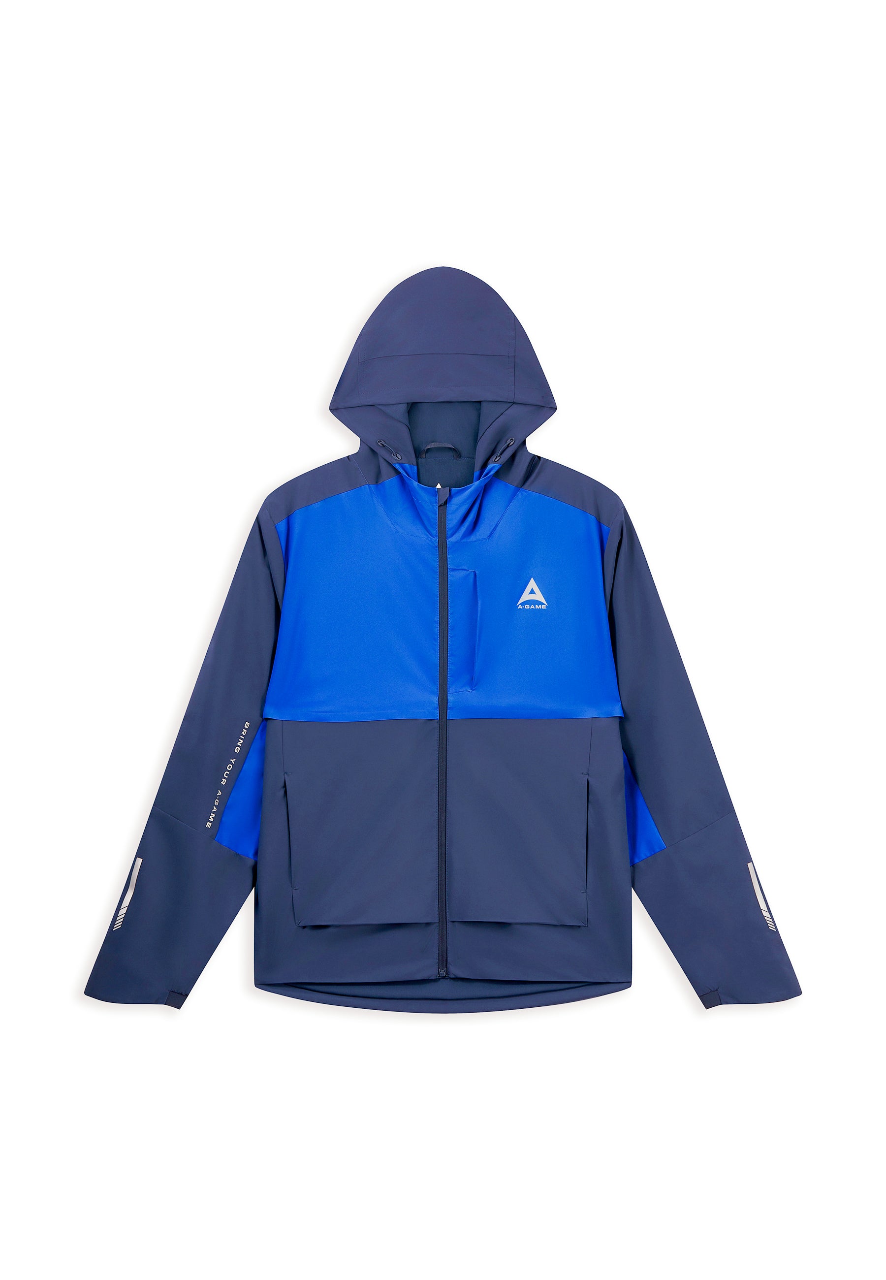 MENS PANELLED LIGHTWEIGHT JACKET - NAVY / COBALT BLUE