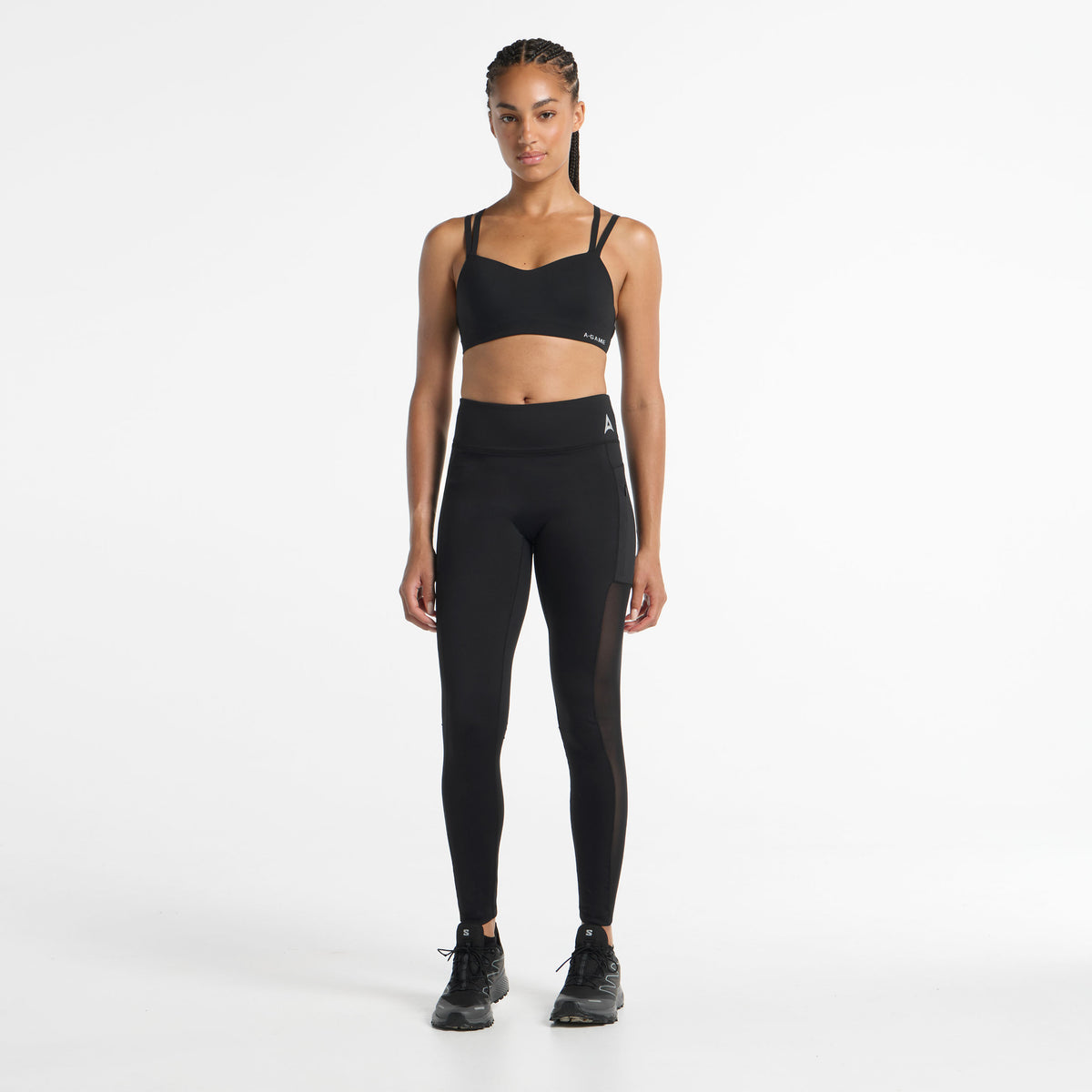Women's Reflective Running Leggings - Black