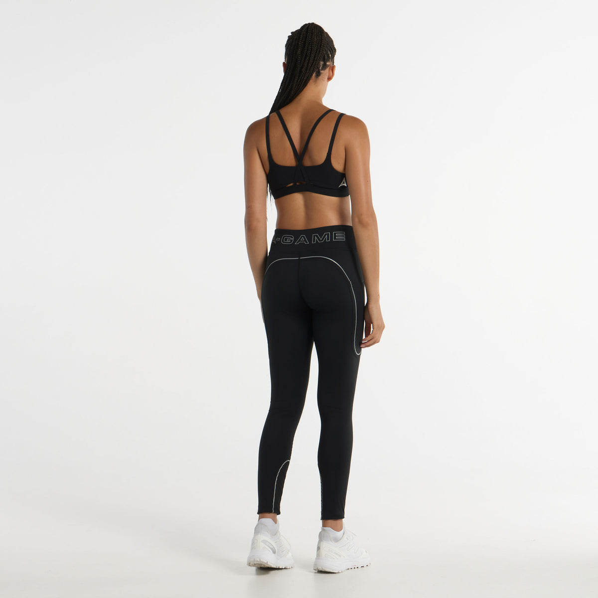 Women's Reflective Running Leggings - Black