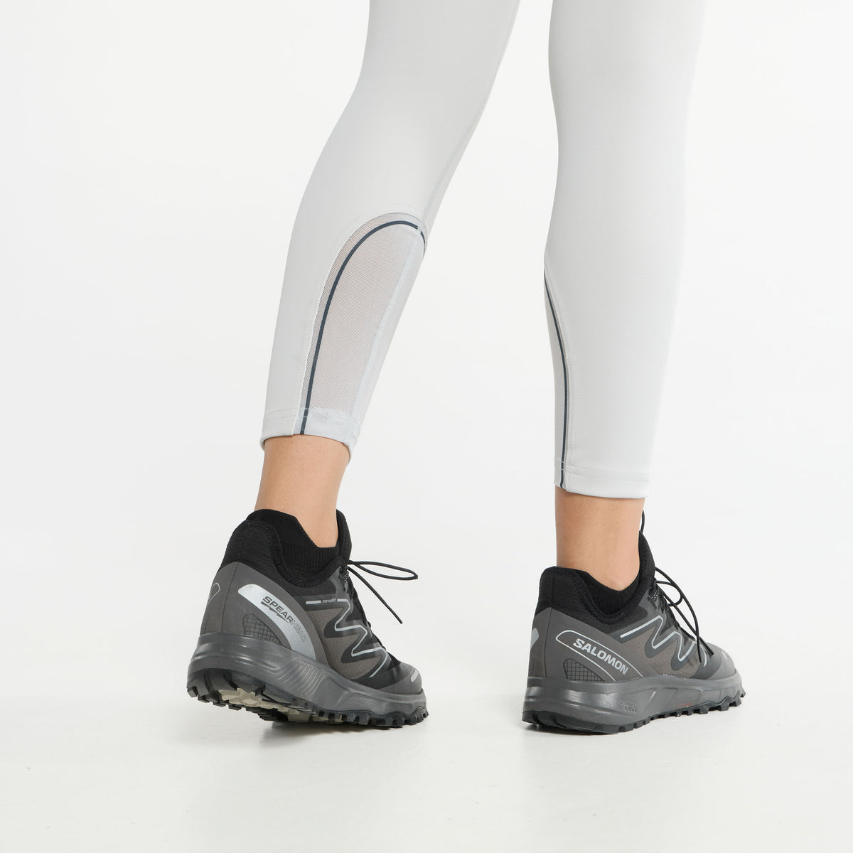 Women's Reflective Running Leggings - Grey