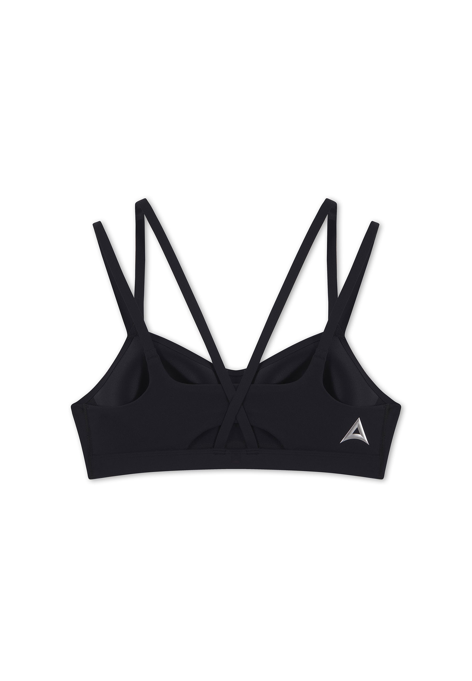 WOMENS LIGHT SUPPORT SPORTS BRAS - BLACK