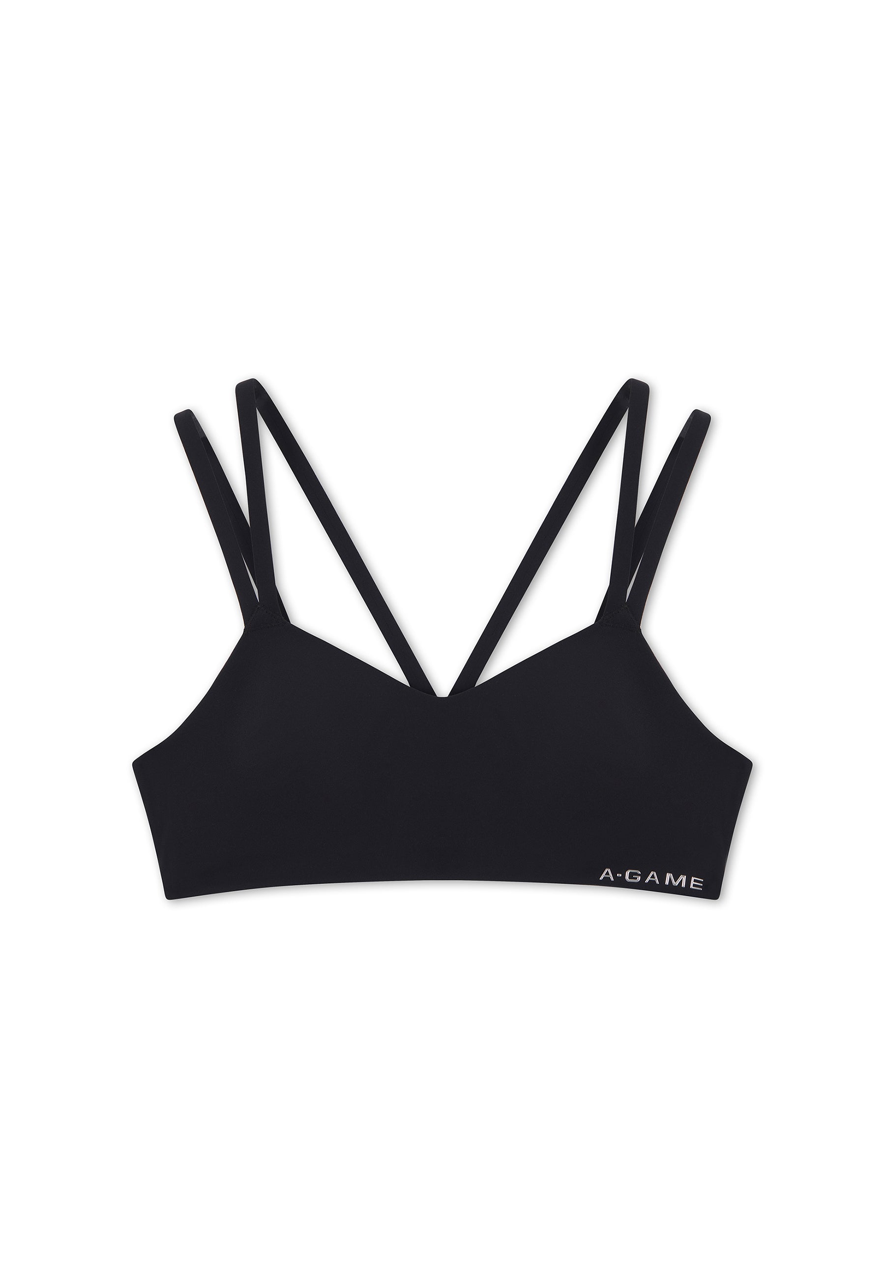 WOMENS LIGHT SUPPORT SPORTS BRAS - BLACK
