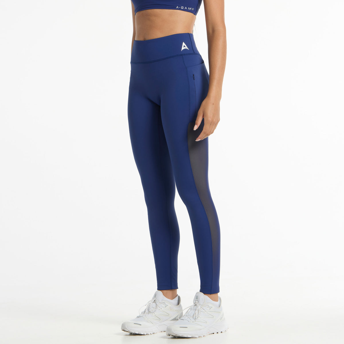 Women's Reflective Running Leggings - Navy