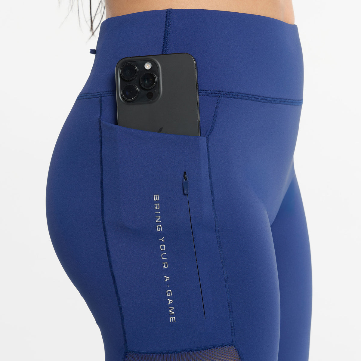 Women's Reflective Running Leggings - Navy