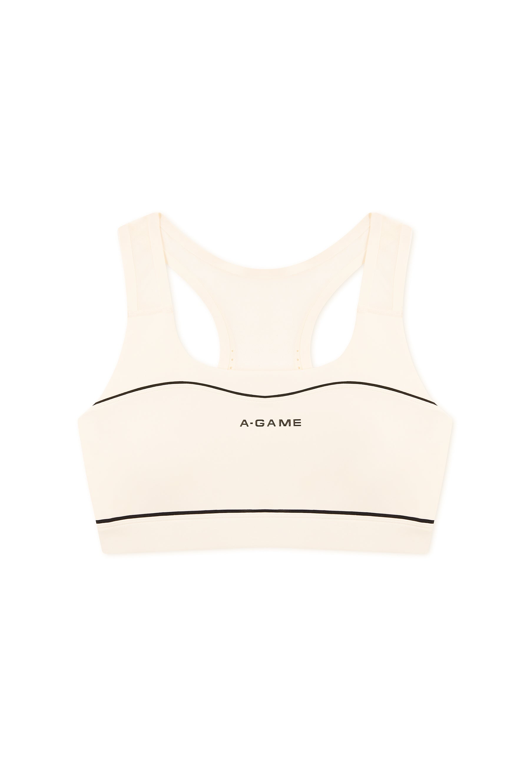 WOMENS LIGHT SUPPORT WORKOUT SPORTS BRAS - ECRU