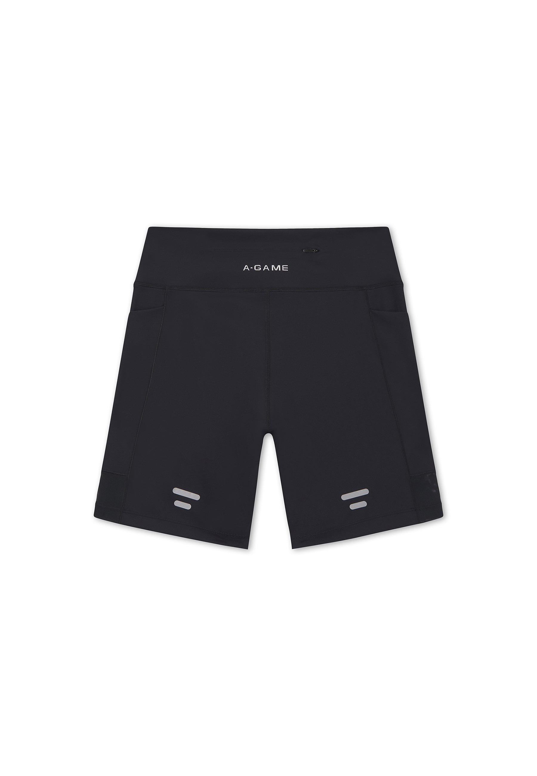 WOMENS REFLECTIVE RUNNING SHORTS - BLACK