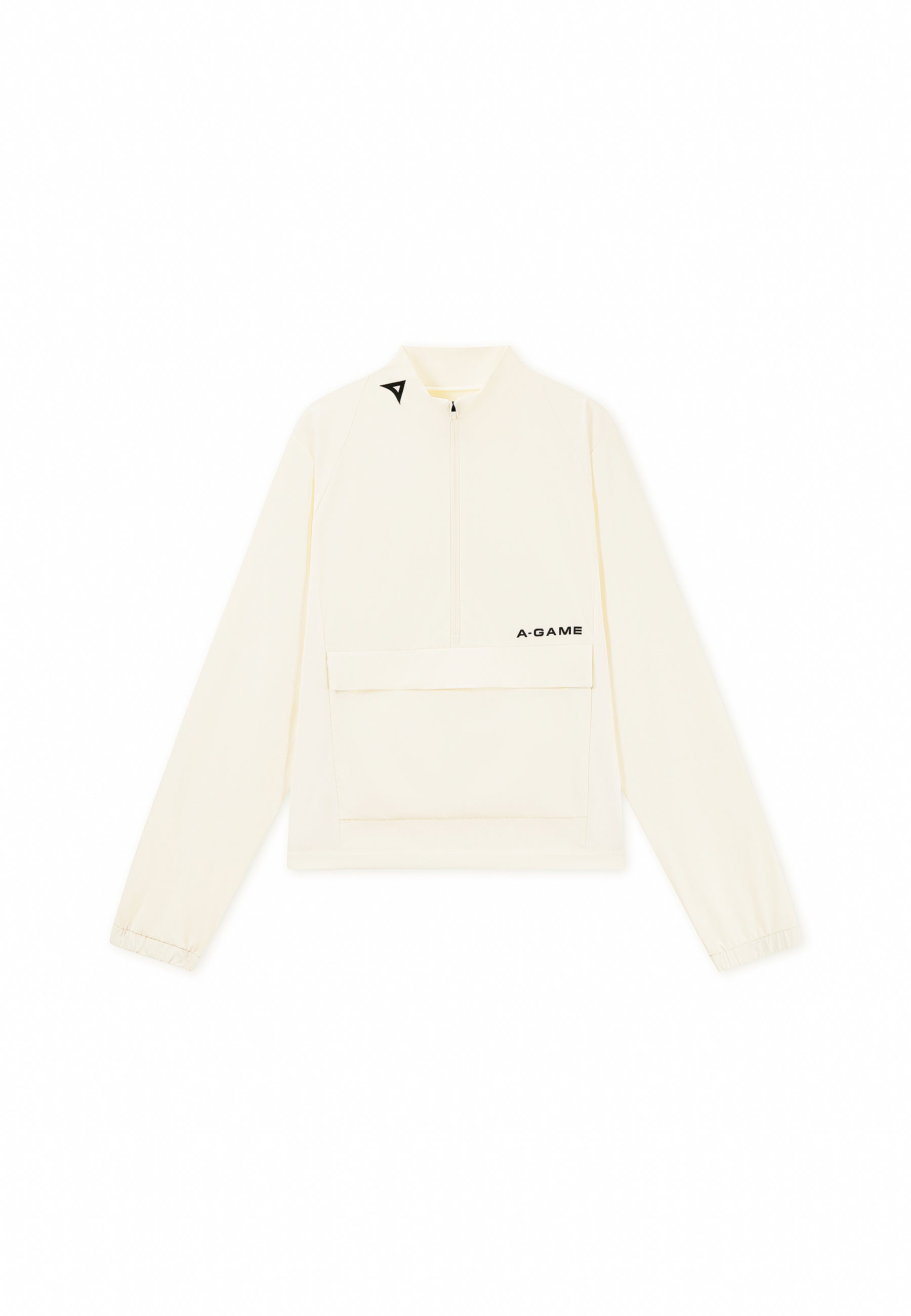 WOMENS HALF ZIP PULL OVER JACKET - ECRU