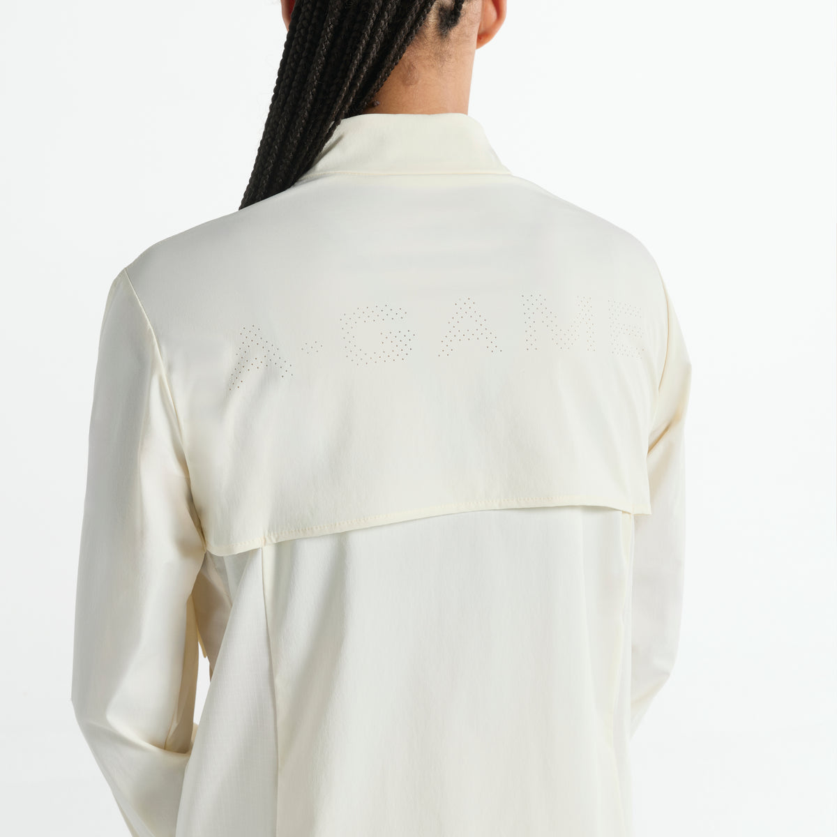 Women's Half Zip Pullover Jacket - Ecru
