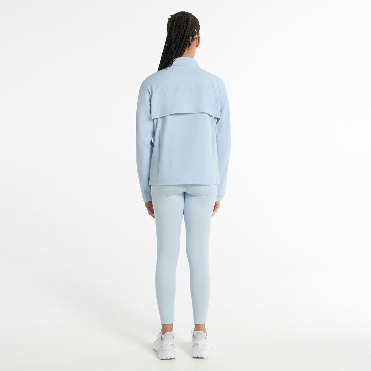 Women's Half Zip Pullover Jacket - Pale Blue