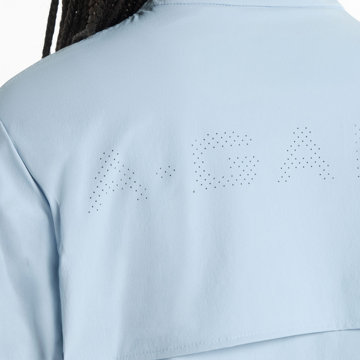 Women's Half Zip Pullover Jacket - Pale Blue